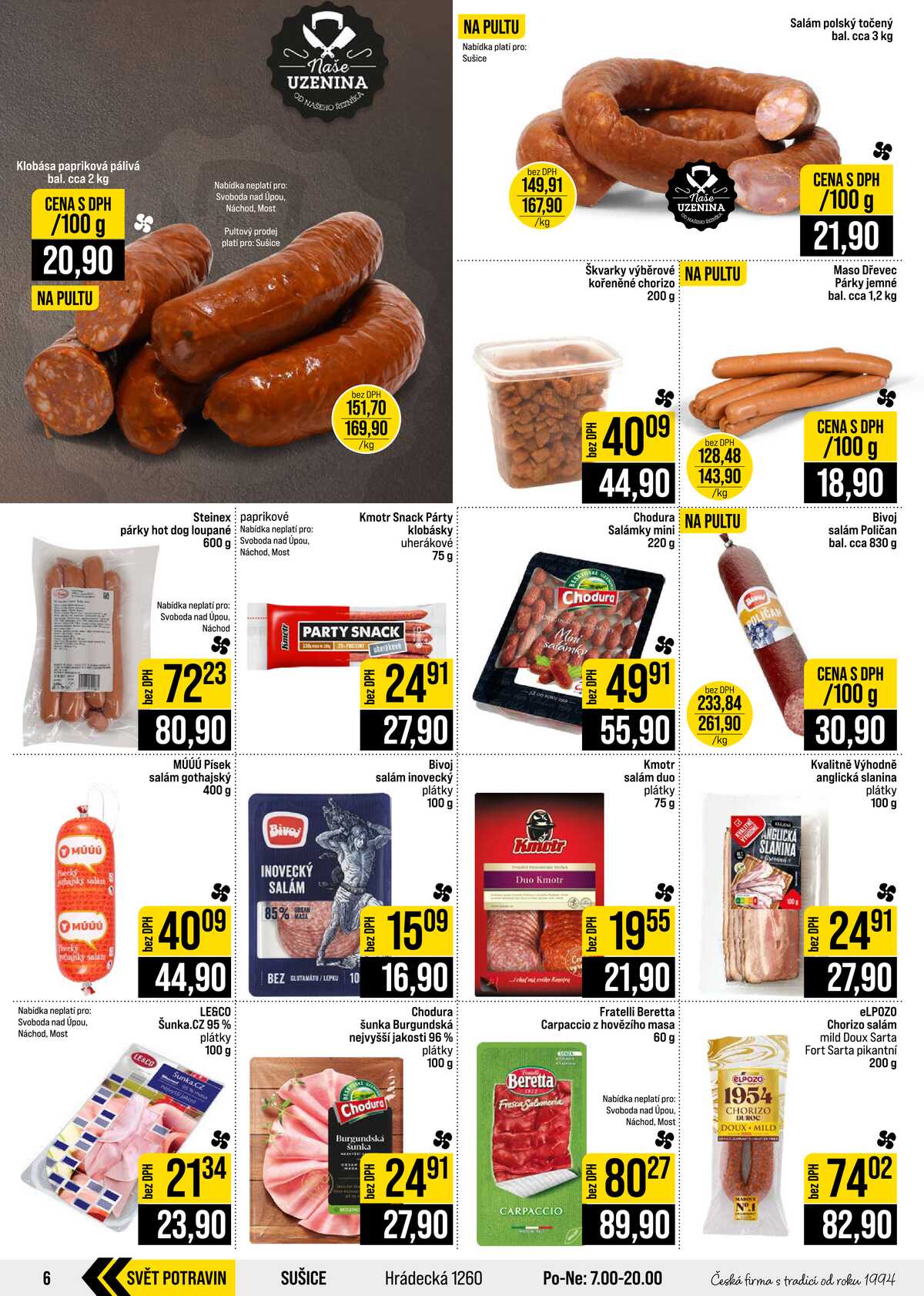 JIP Cash & Carry České Budějovice, Most, Náchod, Polička, Sušice a Svoboda nad Úpou od 30.9. do 6.10.2026 strana 6