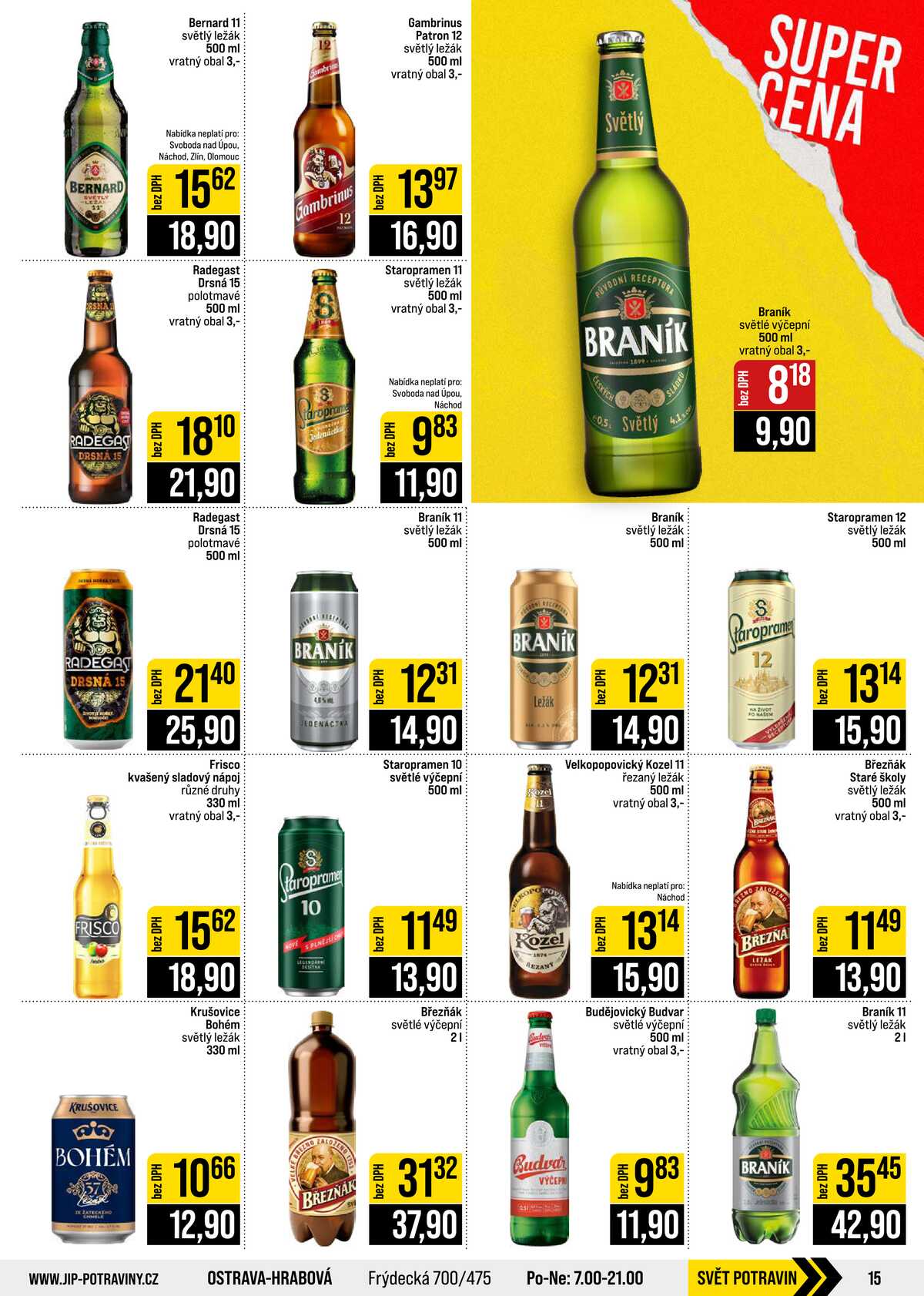 JIP Cash & Carry České Budějovice, Most, Náchod, Polička, Sušice a Svoboda nad Úpou od 30.9. do 6.10.2026 strana 15