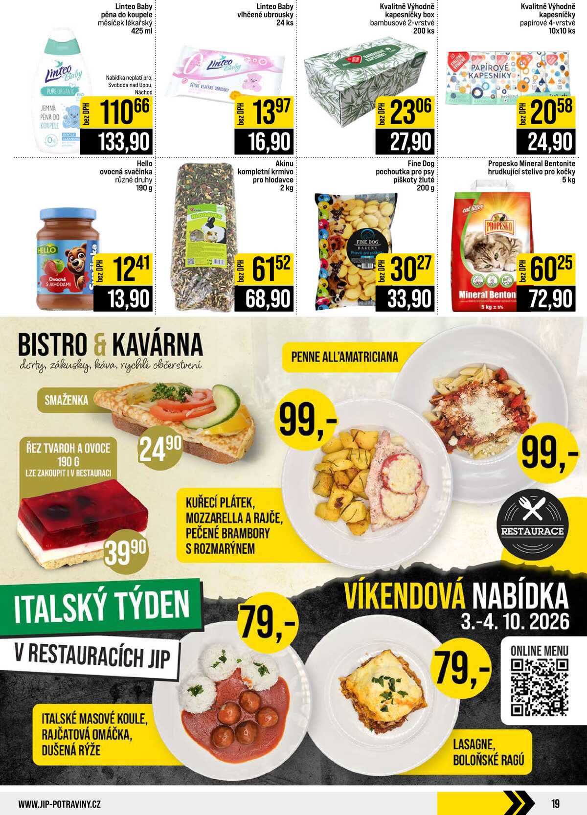 JIP Cash & Carry České Budějovice, Most, Náchod, Polička, Sušice a Svoboda nad Úpou od 30.9. do 6.10.2026 strana 19