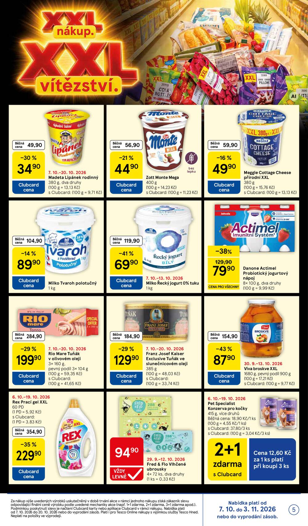 Tesco supermarkety od 7.10. do 13.10.2026