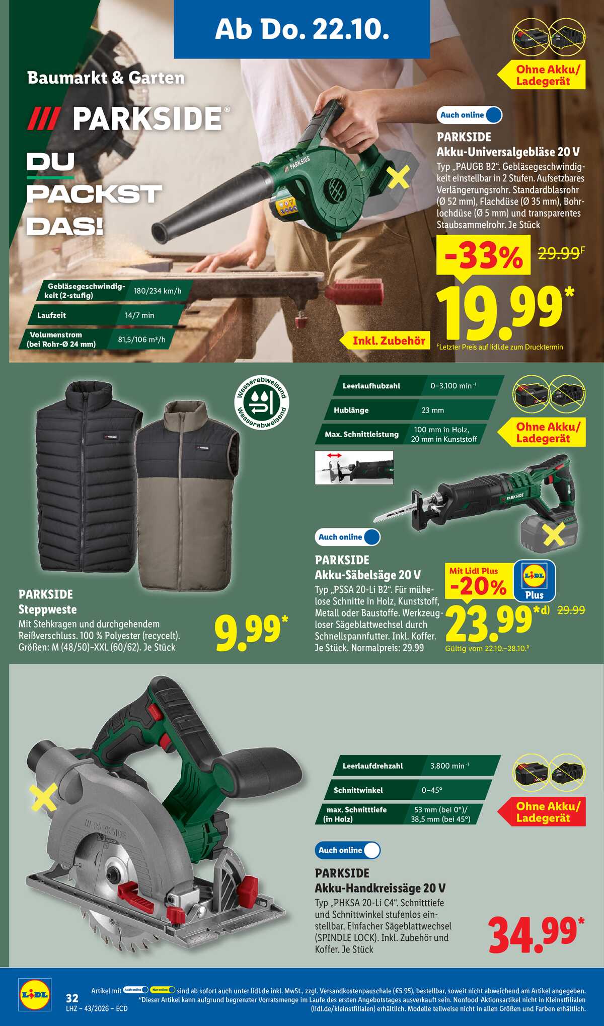 Leták Lidl Německo 19.10.-24.10.2026 strana 20
