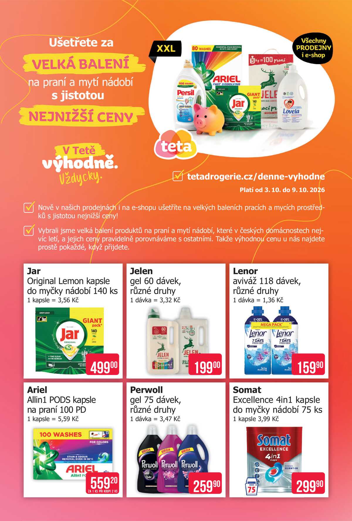 Teta drogerie Vždy výhodně  od 3.10. do 9.10.2026 strana 1