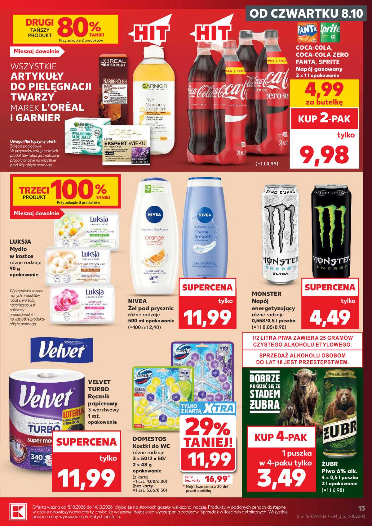 Leták Kaufland Polsko 8.10.-14.10.2026 - Týdenní zpravodaj strana 13