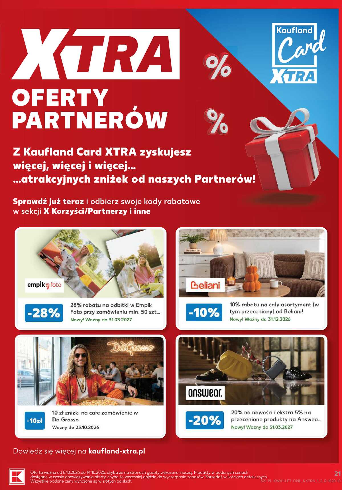 Leták Kaufland Polsko 8.10.-14.10.2026 - Týdenní zpravodaj strana 21