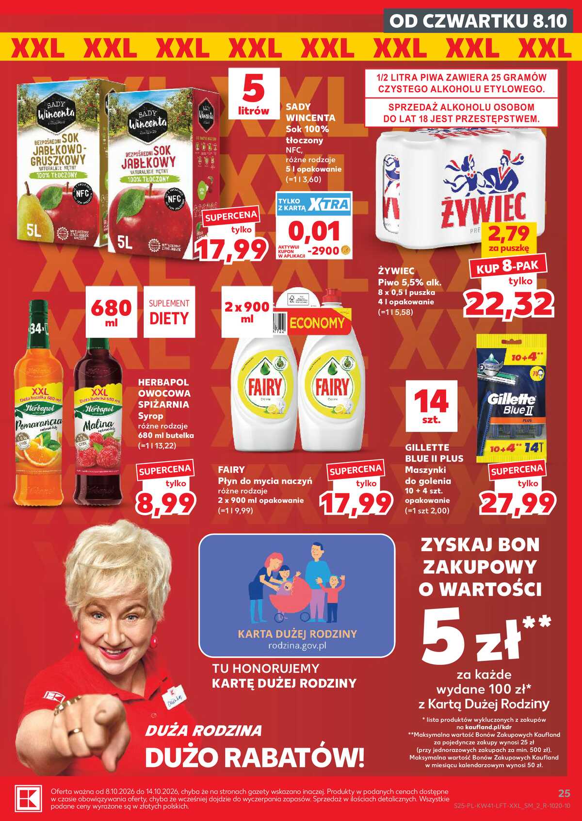 Leták Kaufland Polsko 8.10.-14.10.2026 - Týdenní zpravodaj strana 25