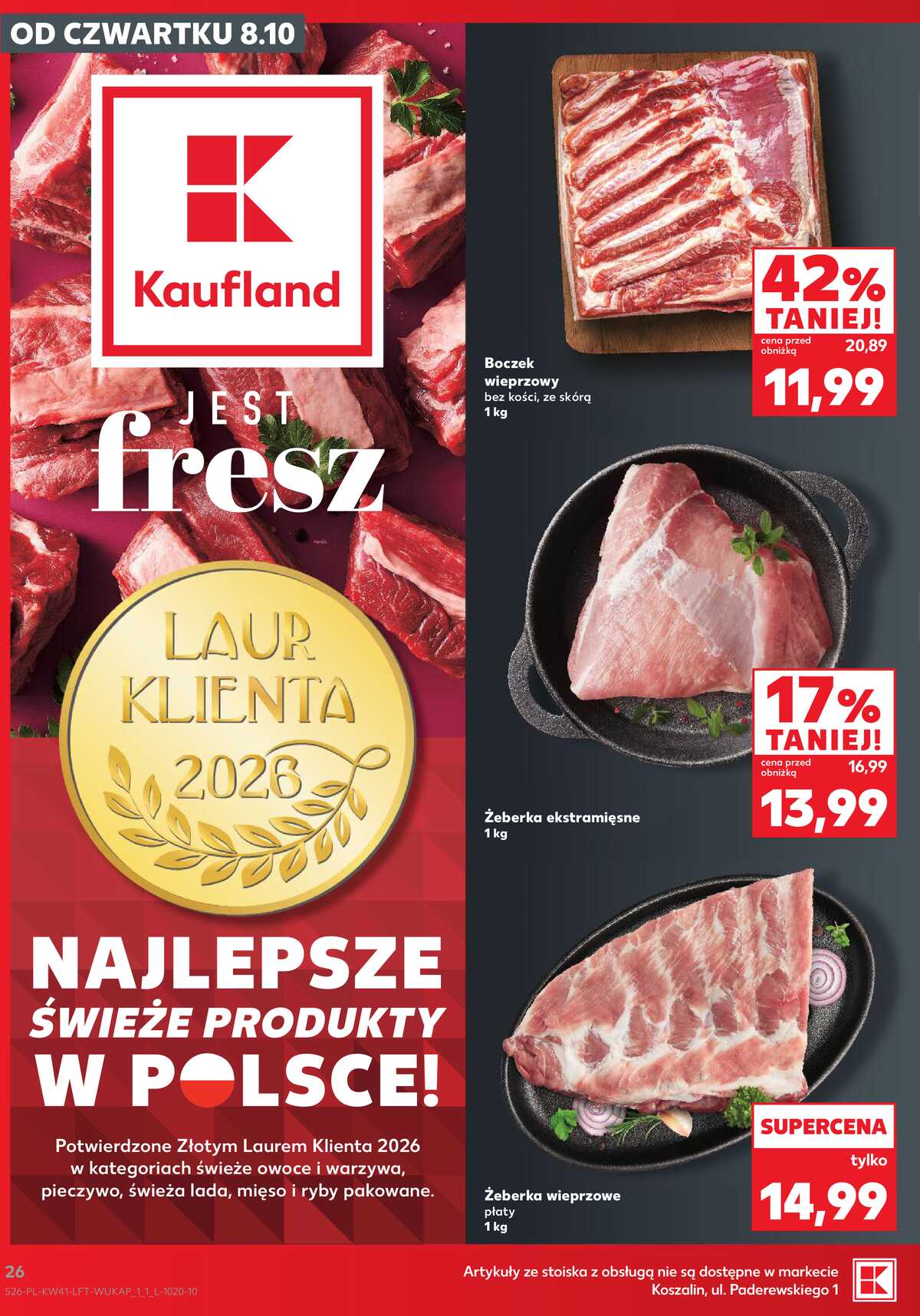 Leták Kaufland Polsko 8.10.-14.10.2026 - Týdenní zpravodaj strana 26