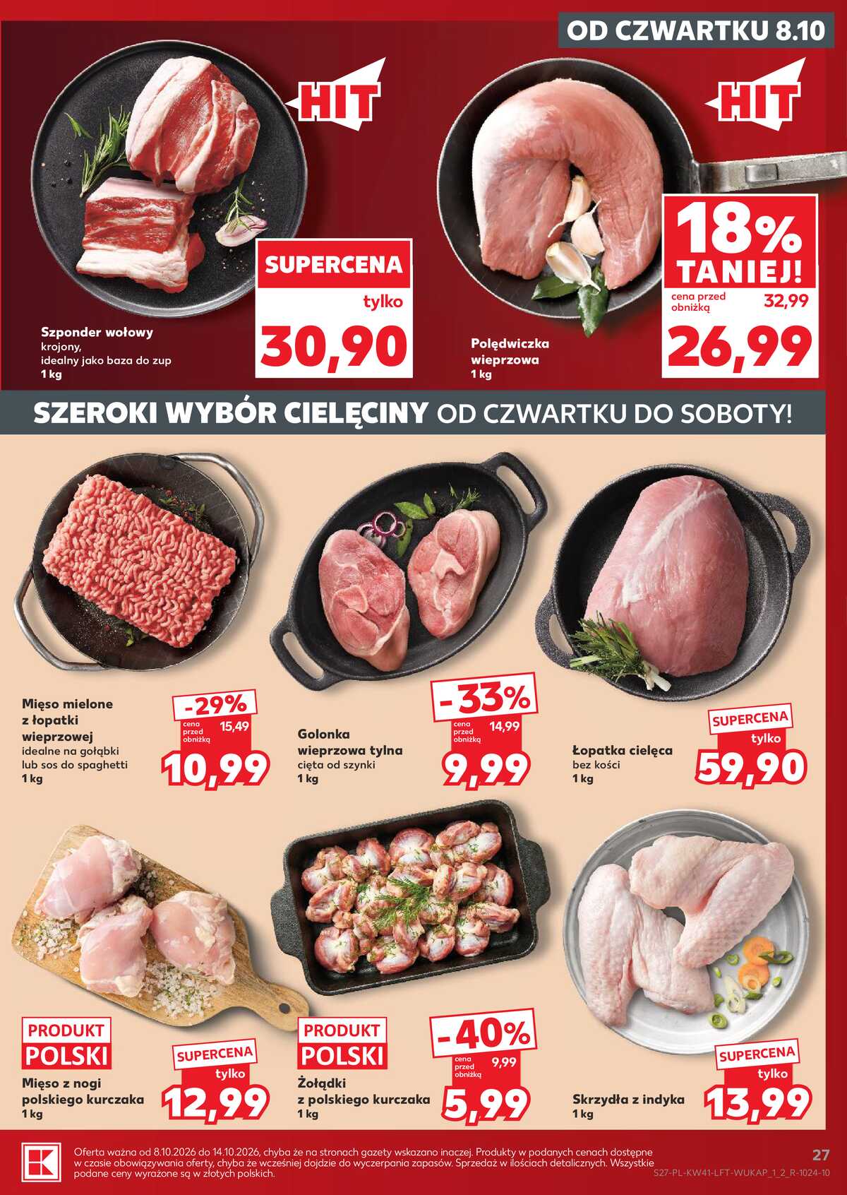 Leták Kaufland Polsko 8.10.-14.10.2026 - Týdenní zpravodaj strana 27