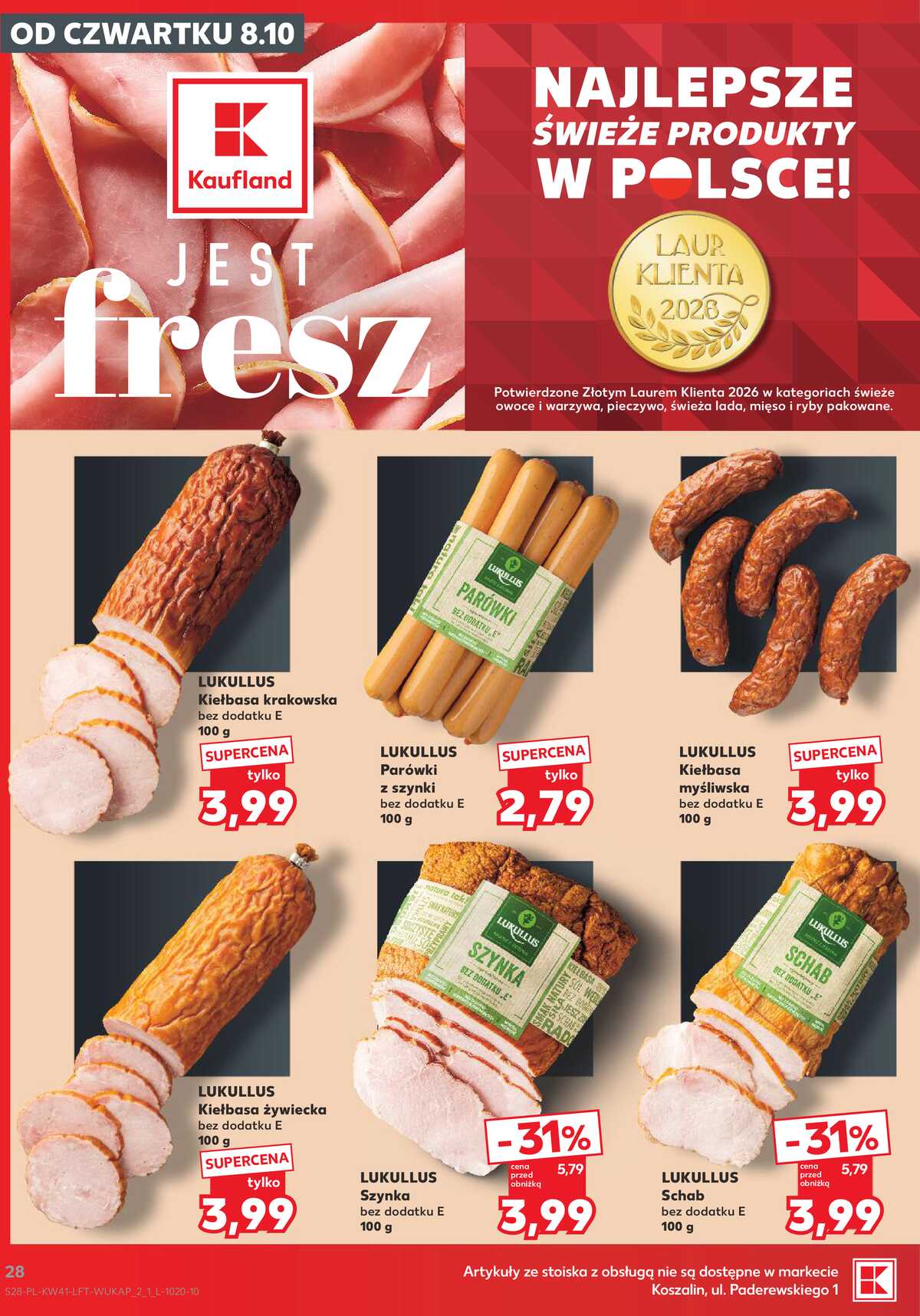 Leták Kaufland Polsko 8.10.-14.10.2026 - Týdenní zpravodaj strana 28