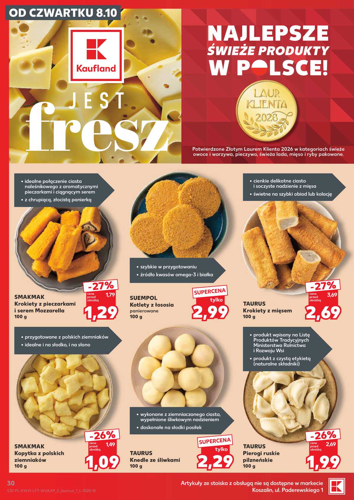 Leták Kaufland Polsko 8.10.-14.10.2026 - Týdenní zpravodaj strana 30
