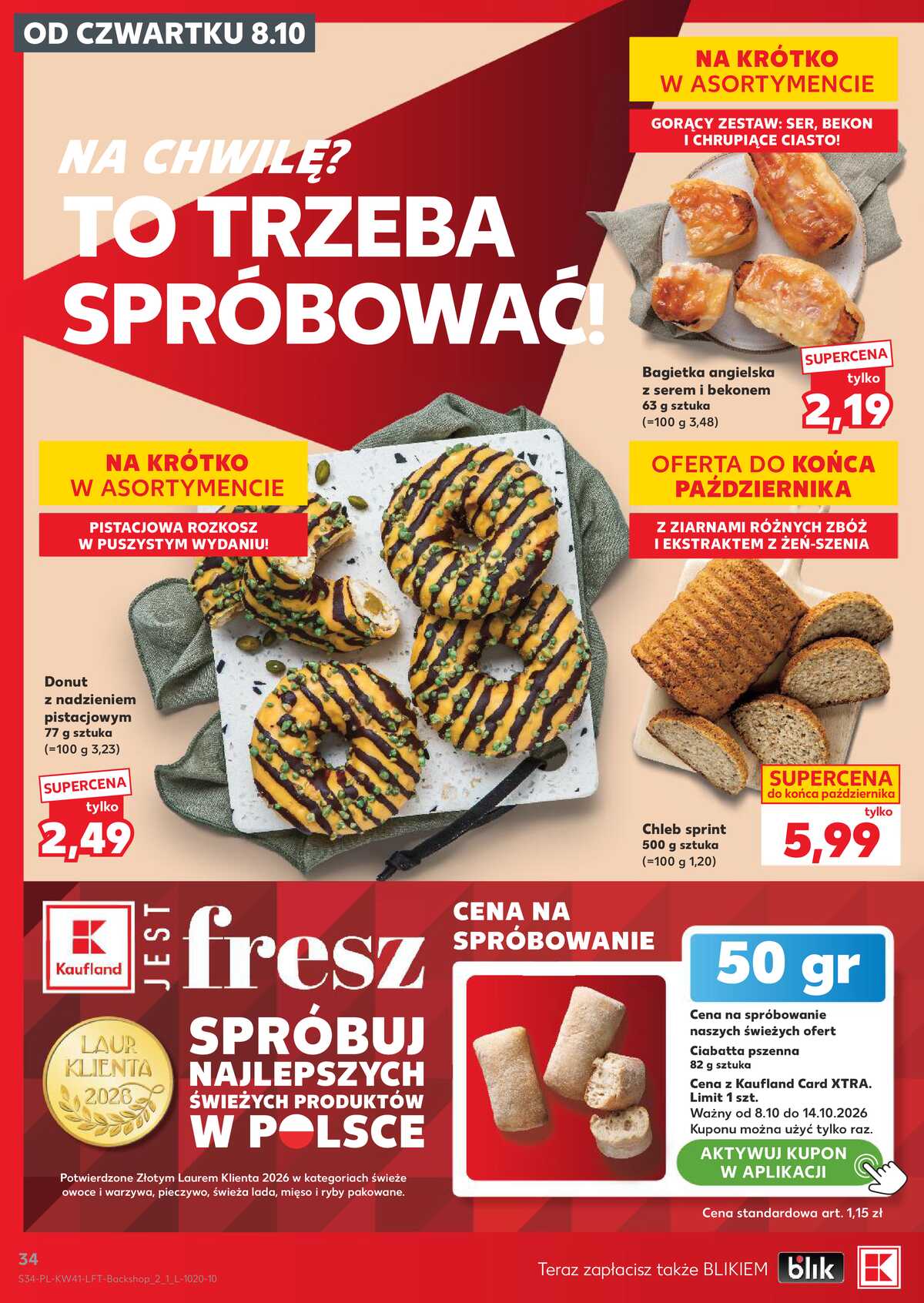 Leták Kaufland Polsko 8.10.-14.10.2026 - Týdenní zpravodaj strana 34
