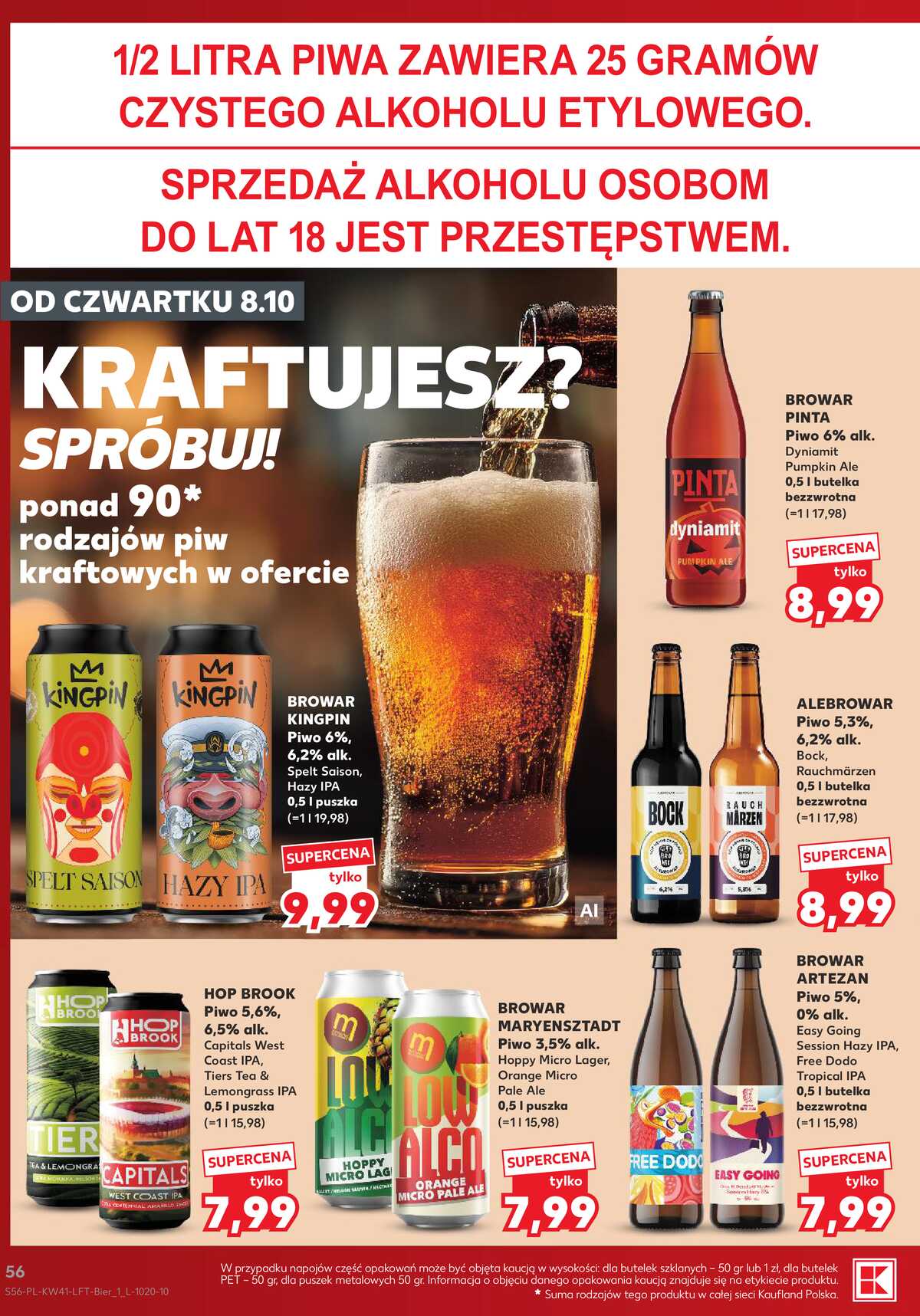 Leták Kaufland Polsko 8.10.-14.10.2026 - Týdenní zpravodaj strana 56