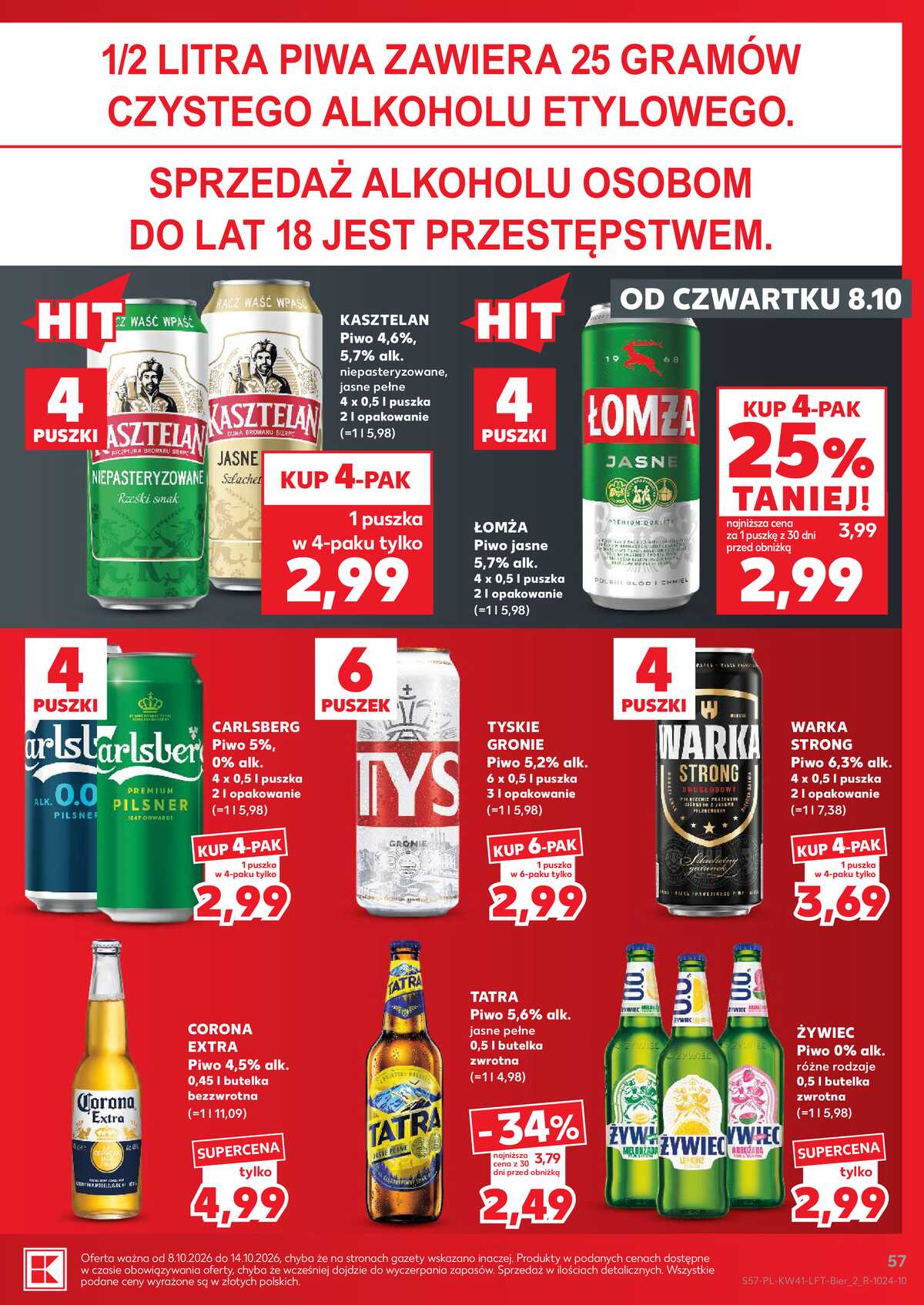 Leták Kaufland Polsko 8.10.-14.10.2026 - Týdenní zpravodaj strana 57