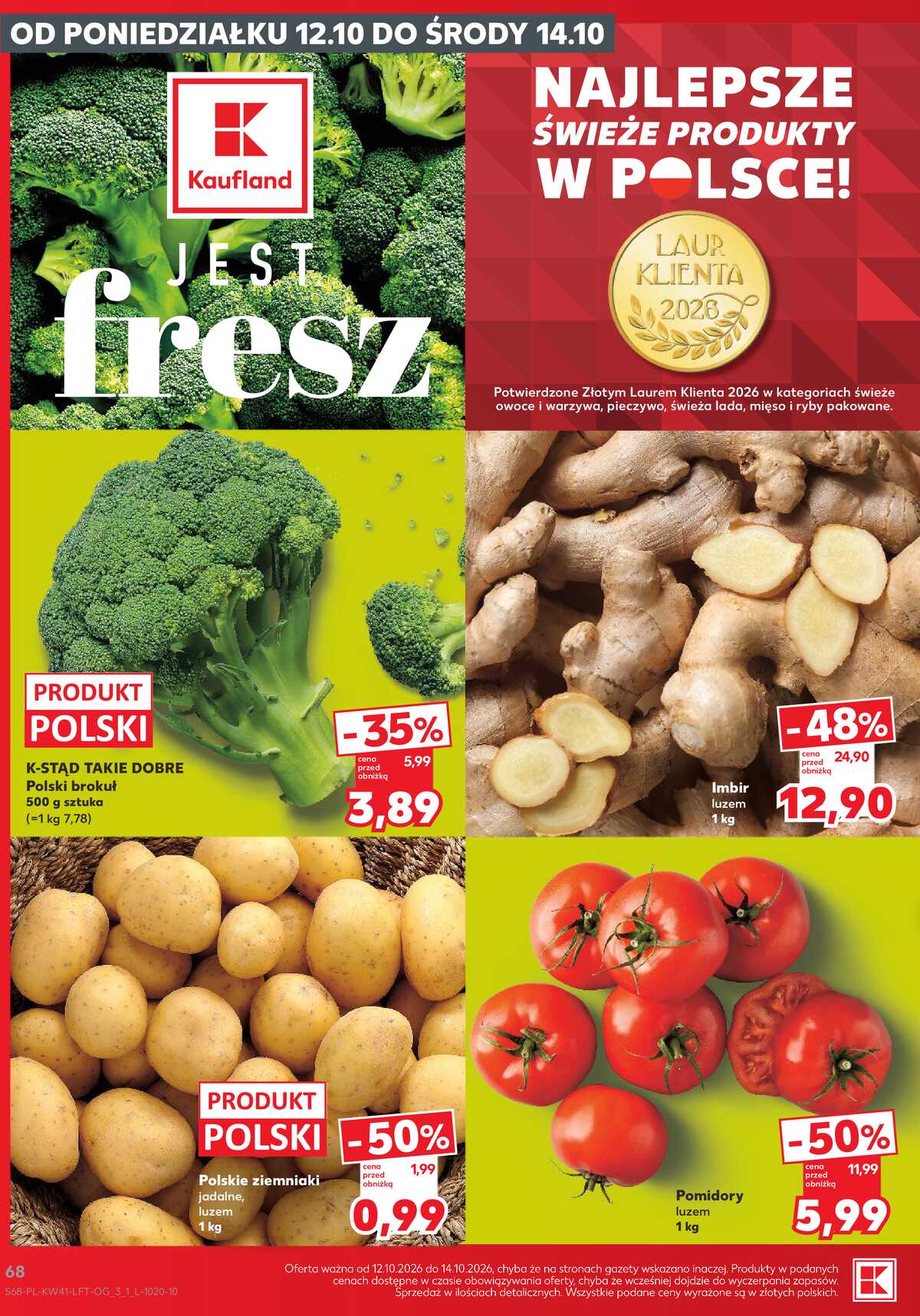 Leták Kaufland Polsko 8.10.-14.10.2026 - Týdenní zpravodaj strana 68
