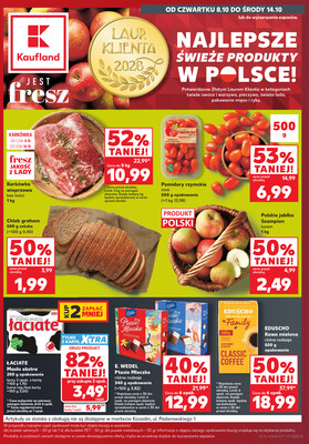 Leták Kaufland Polsko 8.10.-14.10.2026 - Týdenní zpravodaj