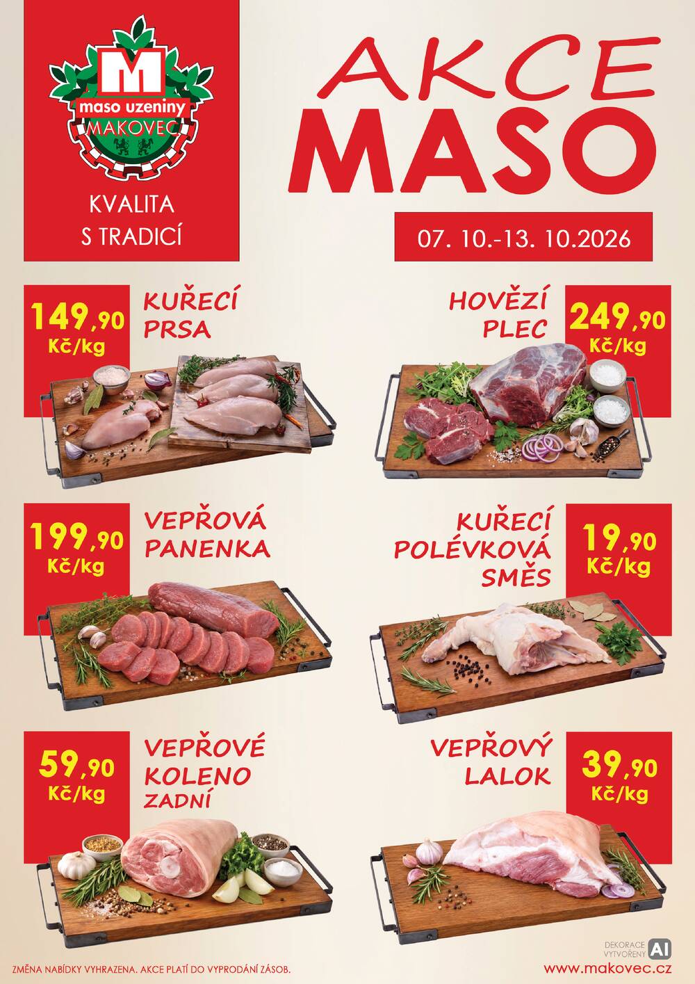 Leták MAKOVEC a.s. – maso uzeniny - Makovec 3.skupina od 7.10. do 13.10.2026 - strana 1 Leták MAKOVEC a.s. – maso uzeniny - Makovec 3.skupina od 7.10. do 13.10.2026 - strana 1