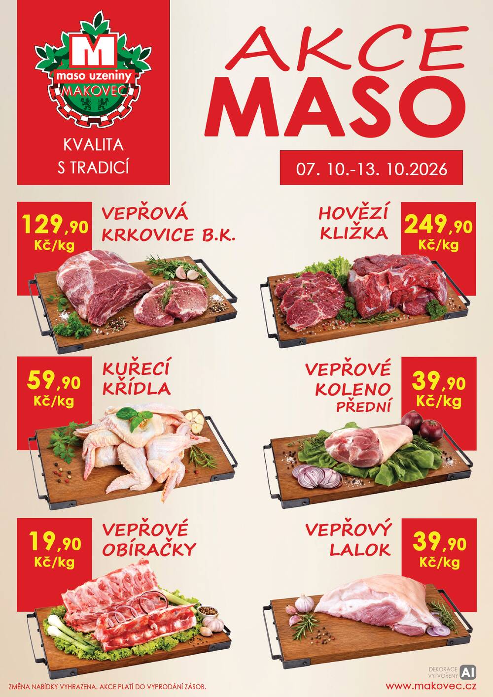 Leták MAKOVEC a.s. – maso uzeniny - Makovec 5.skupina od 7.10. do 13.10.2026 - strana 1 Leták MAKOVEC a.s. – maso uzeniny - Makovec 5.skupina od 7.10. do 13.10.2026 - strana 1