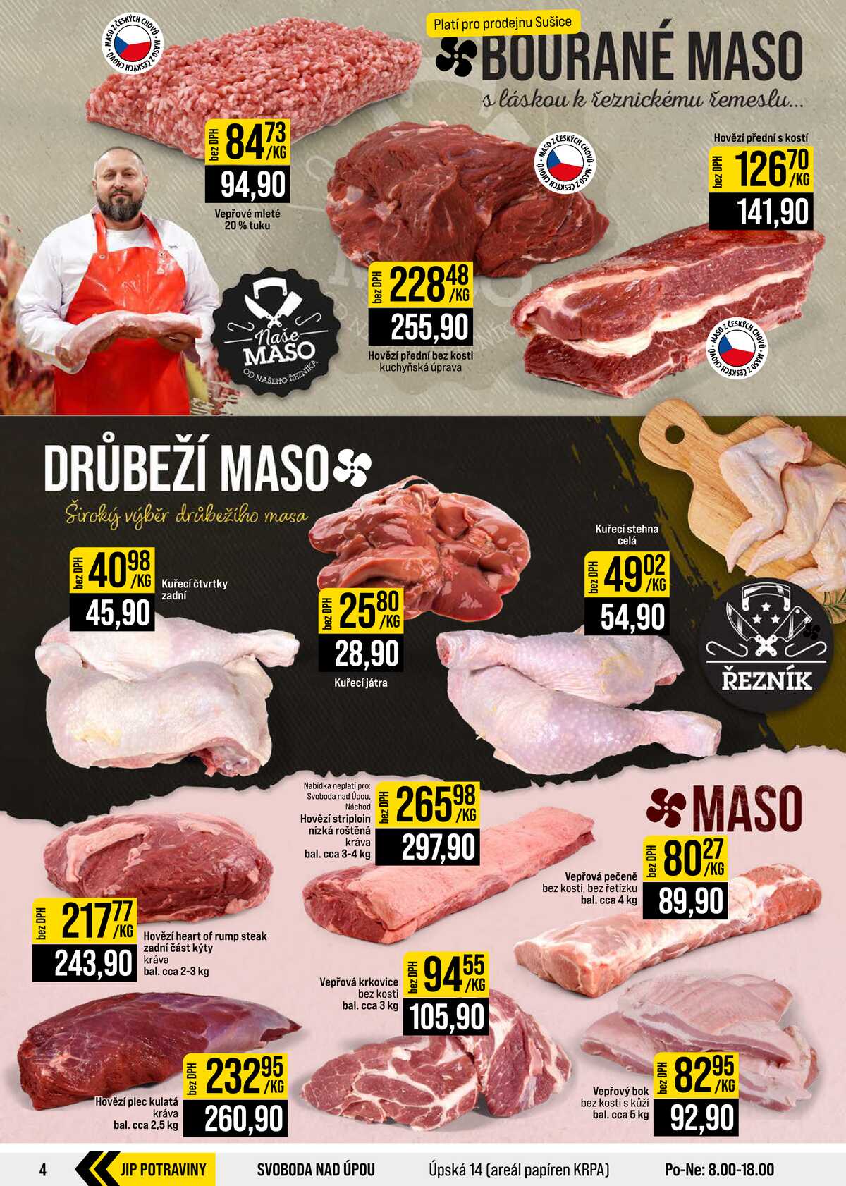 JIP Cash & Carry České Budějovice, Most, Náchod, Polička, Sušice a Svoboda nad Úpou od 7.10. do 13.10.2026 strana 4