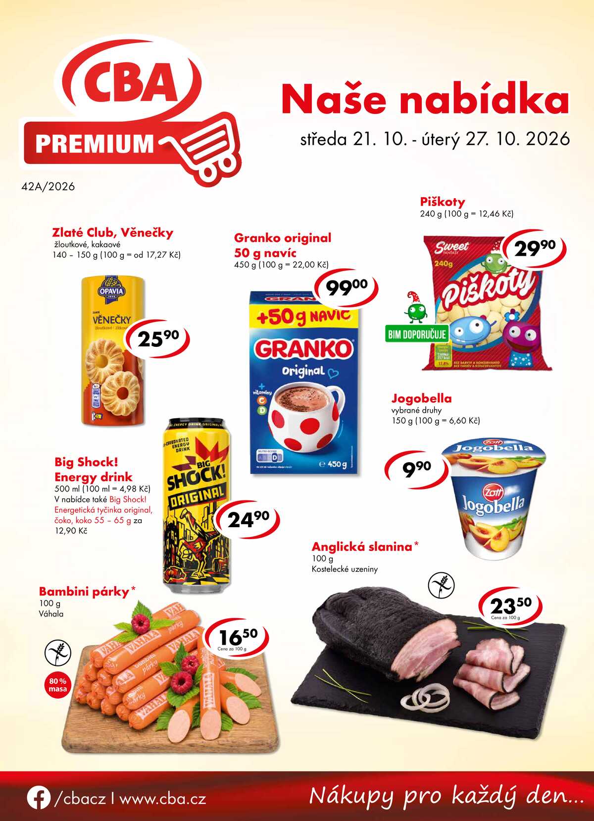 CBA Premium od 21.10. do 27.10.2026 strana 1