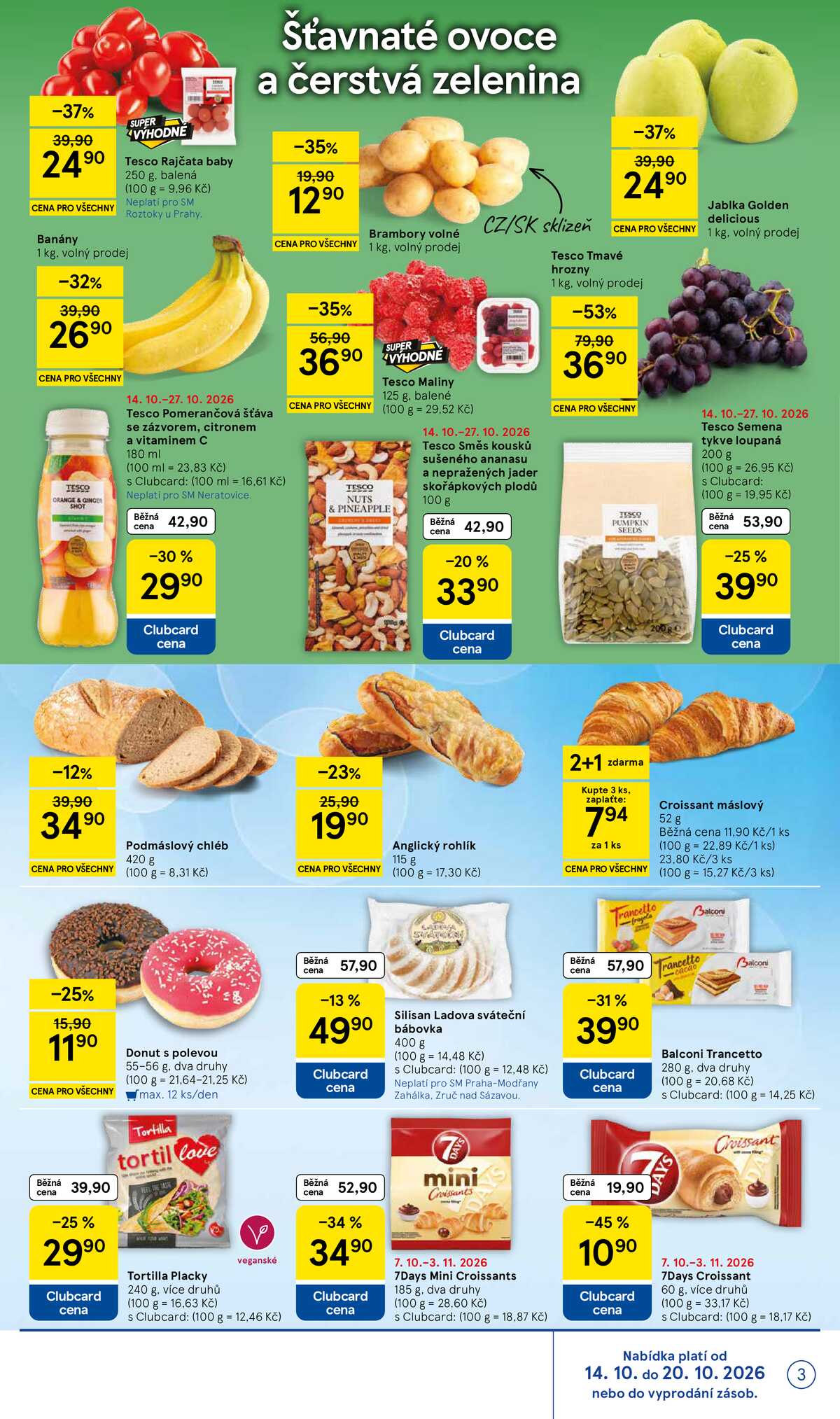 Tesco supermarkety od 14.10. do 20.10.2026 strana 3