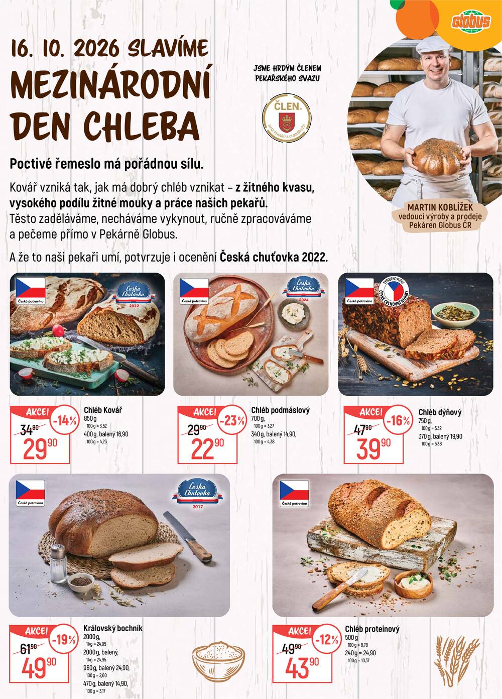 Akční leták Globus 14.10. - 20.10.2026 - Globus Praha - Čakovice