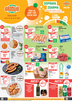 Akční leták Globus 14.10. - 20.10.2026 - Globus Praha - Zličín
