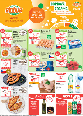 Akční leták Globus 14.10. - 20.10.2026 - Globus Olomouc