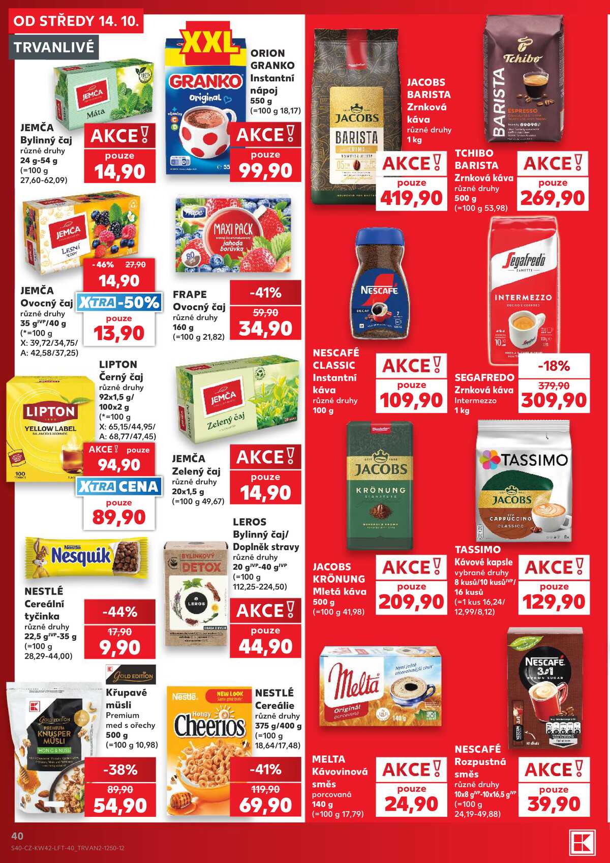 Kaufland 14.10. - 20.10. - Kaufland - Praha 3 (Jarov) strana 40