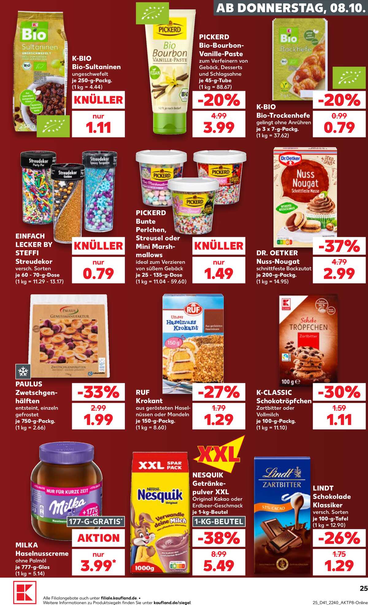 Leták Kaufland Německo 8.10.-14.10.2026 strana 25