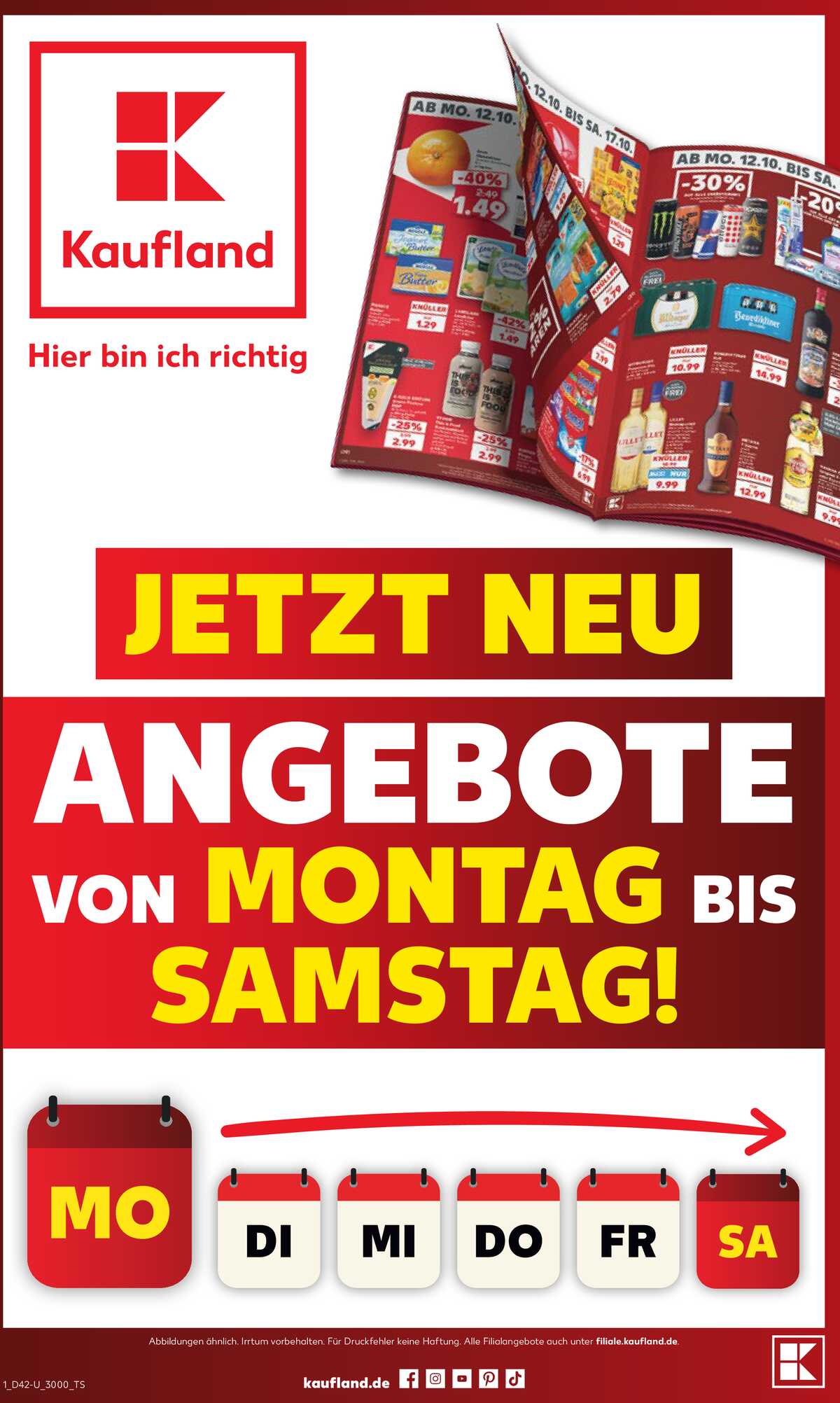 Leták Kaufland Německo 12.10.-17.10.2026 strana 1