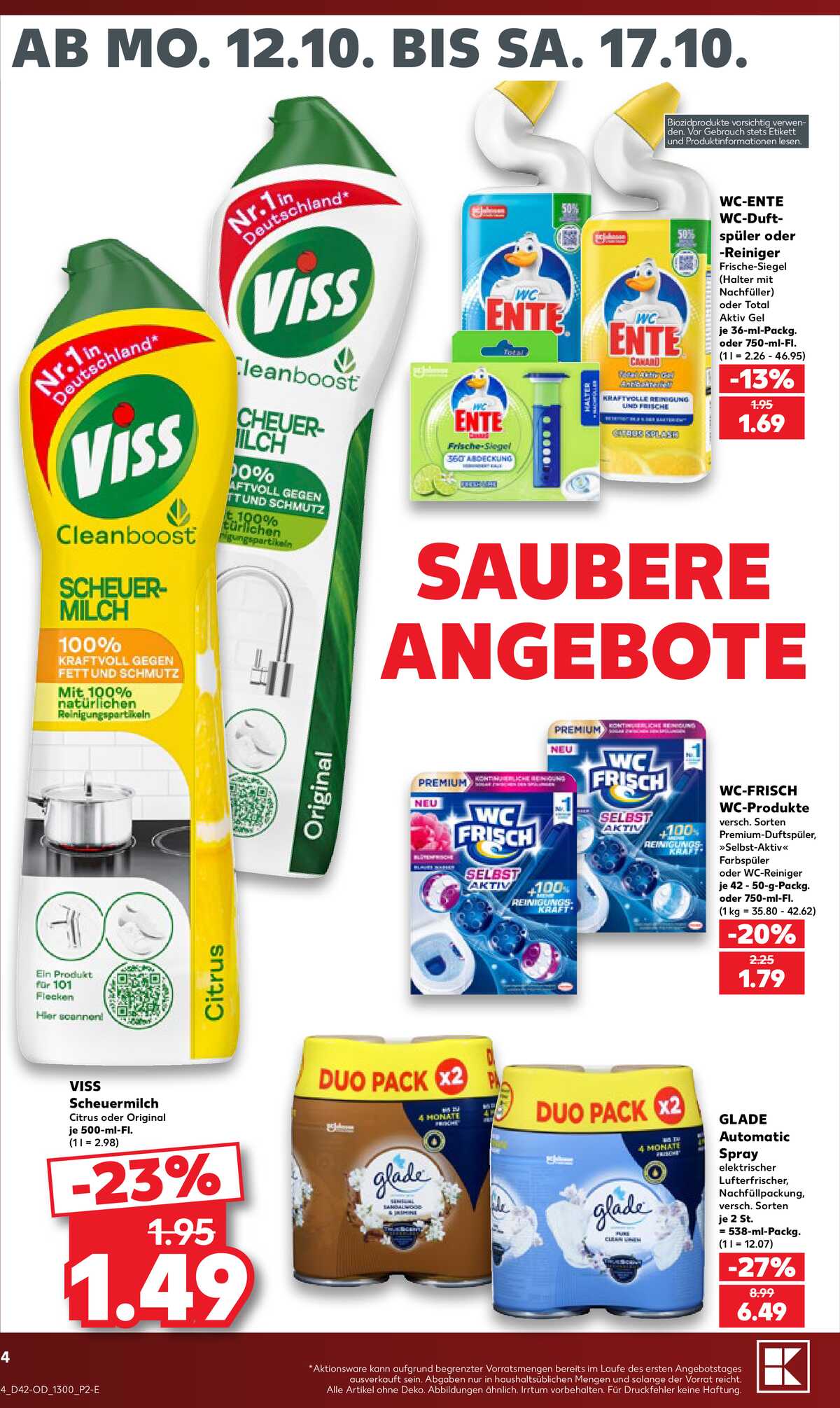 Leták Kaufland Německo 12.10.-17.10.2026 strana 4