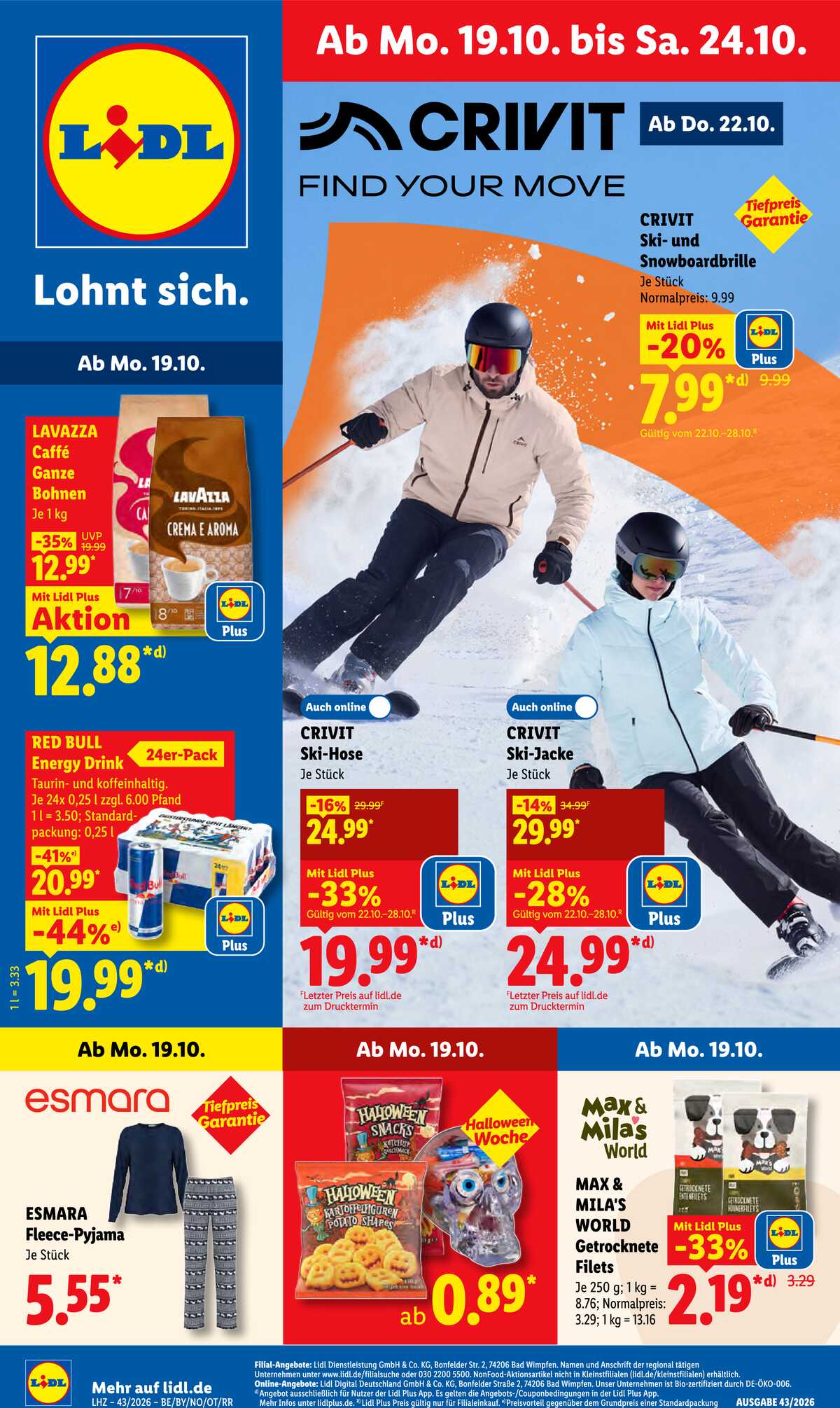 Leták Lidl Německo 19.10.-24.10.2026 strana 1
