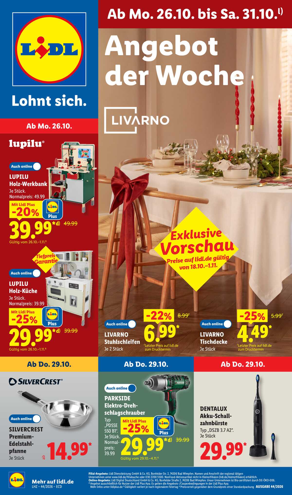 Leták Lidl Německo 26.10.-31.10.2026 strana 1