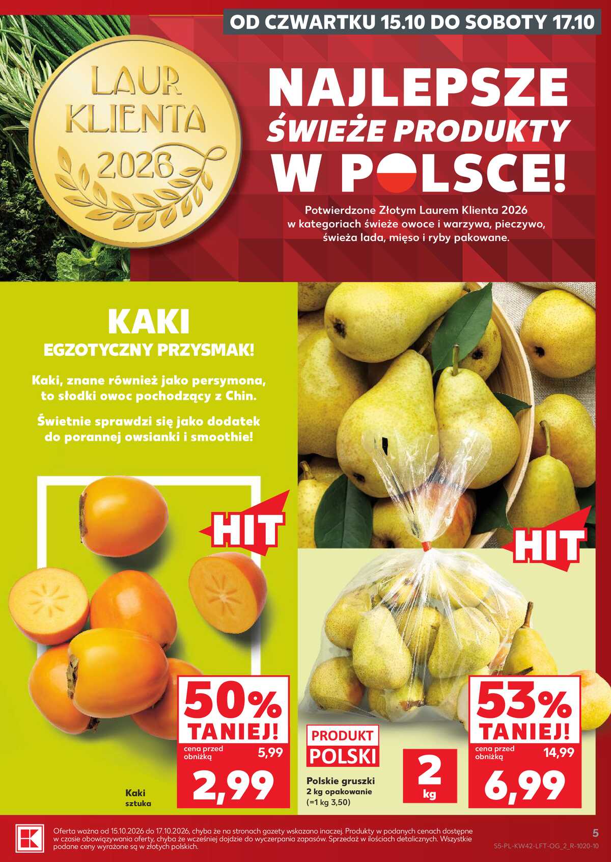 Leták Kaufland Polsko 15.10.-21.10.2026 - Týdenní zpravodaj strana 5