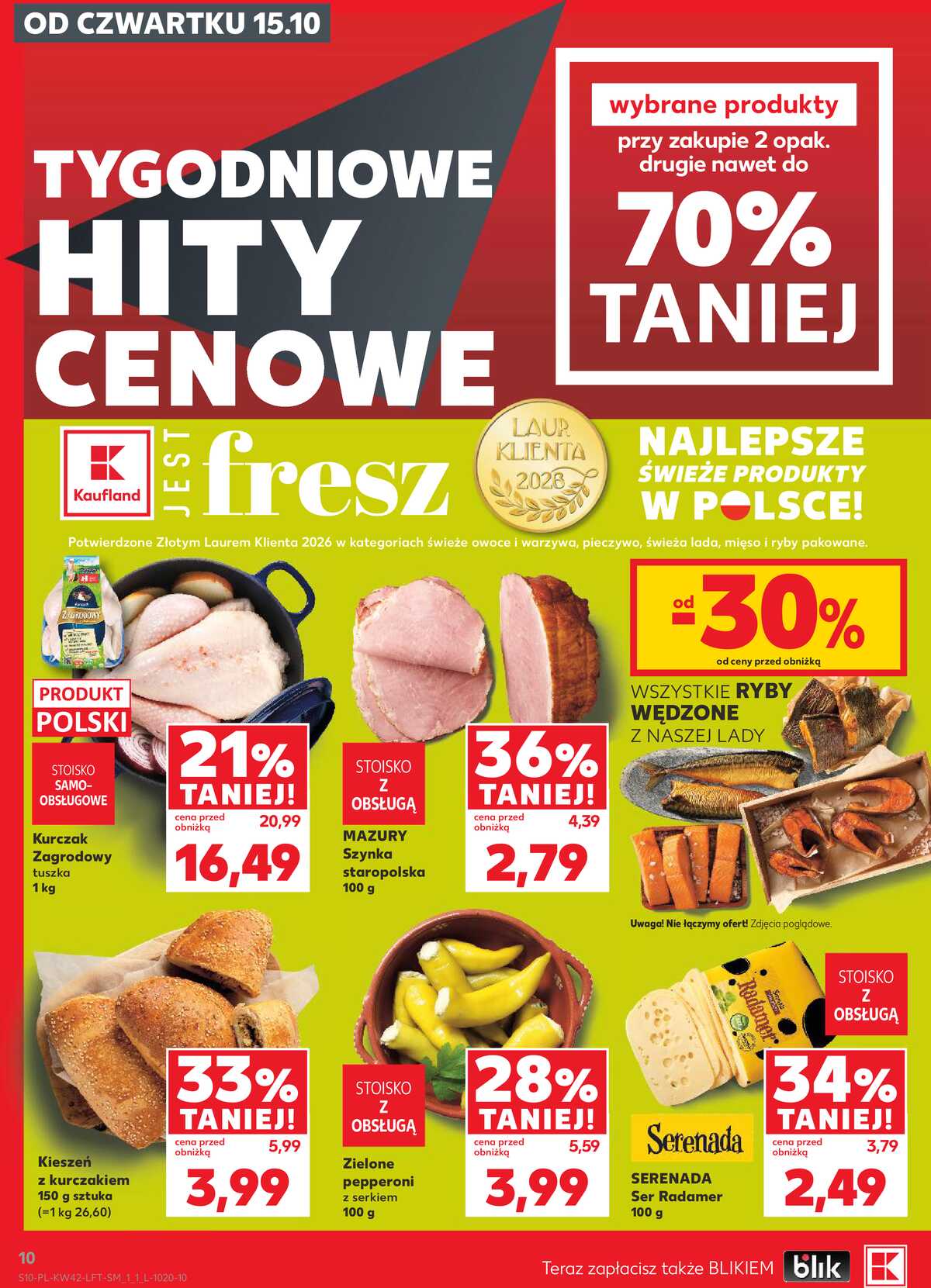 Leták Kaufland Polsko 15.10.-21.10.2026 - Týdenní zpravodaj strana 10