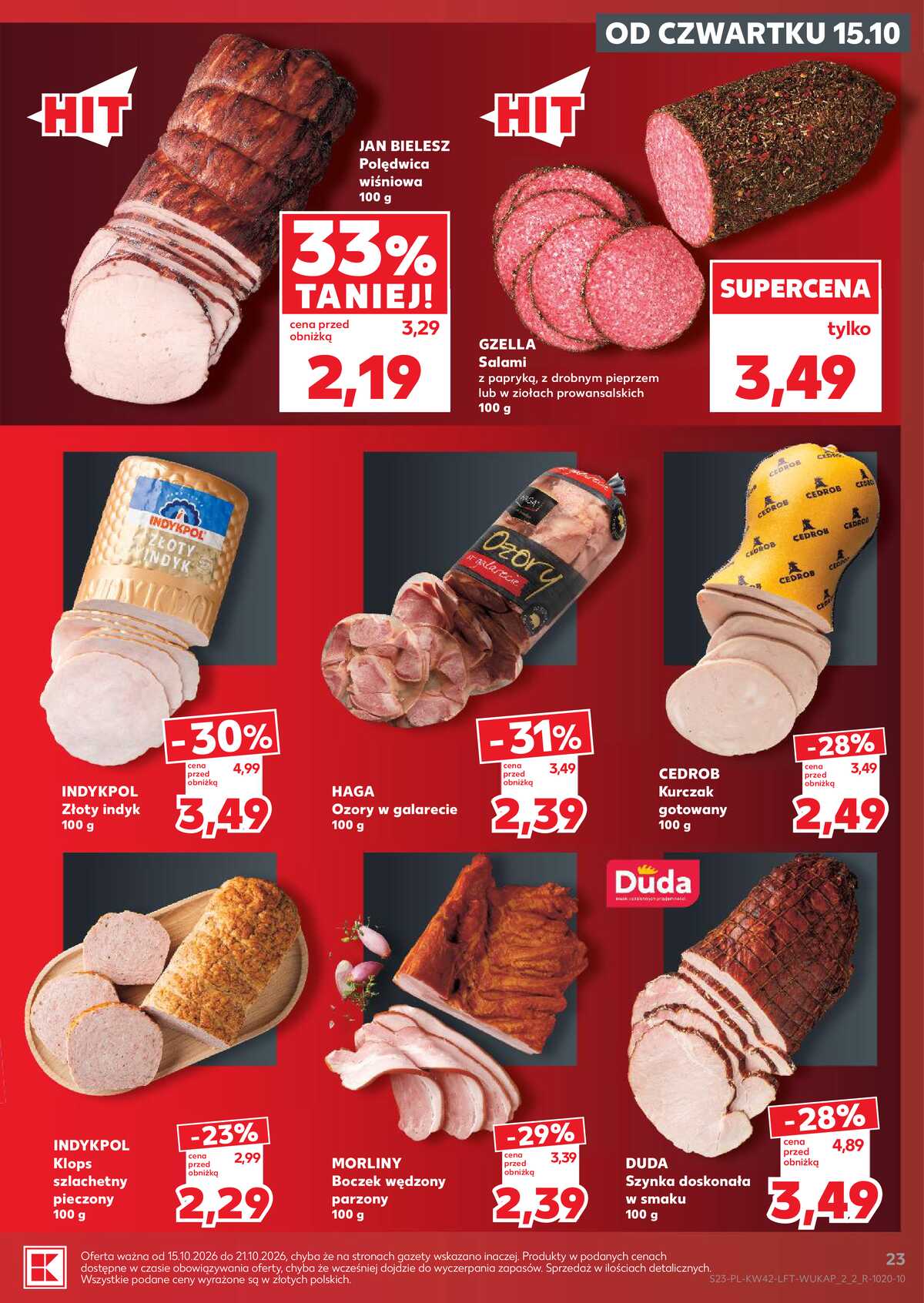 Leták Kaufland Polsko 15.10.-21.10.2026 - Týdenní zpravodaj strana 23