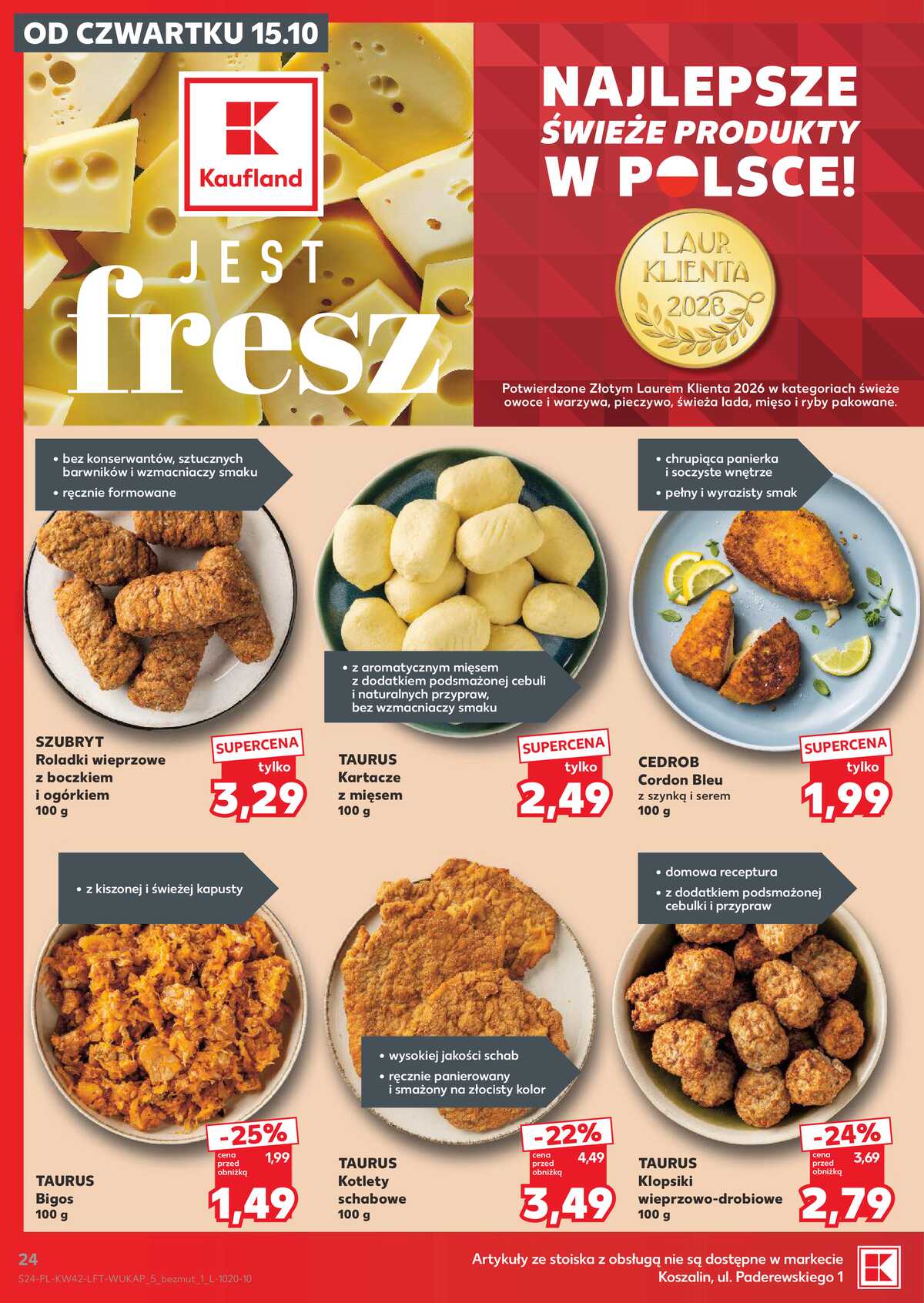 Leták Kaufland Polsko 15.10.-21.10.2026 - Týdenní zpravodaj strana 24