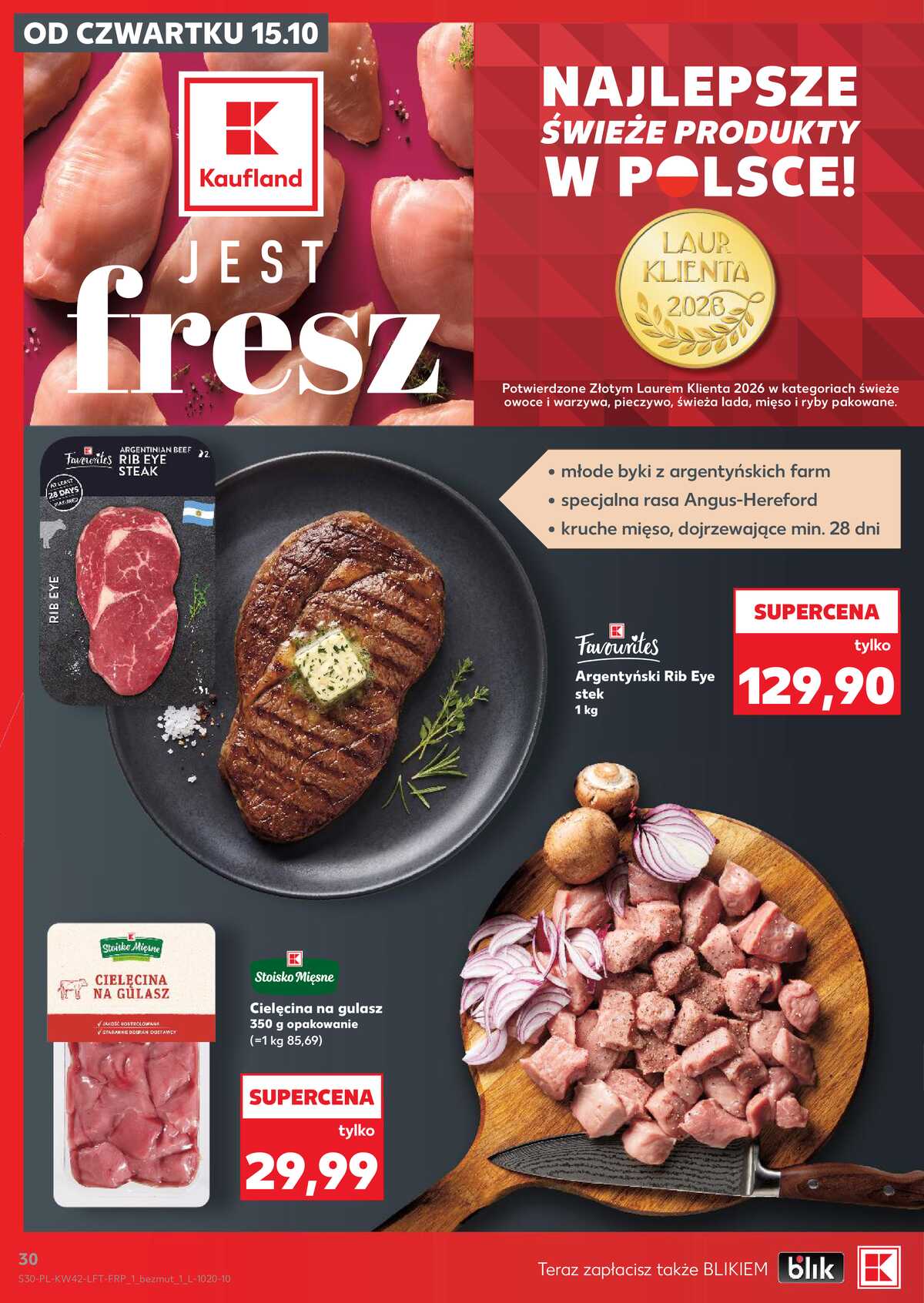 Leták Kaufland Polsko 15.10.-21.10.2026 - Týdenní zpravodaj strana 30
