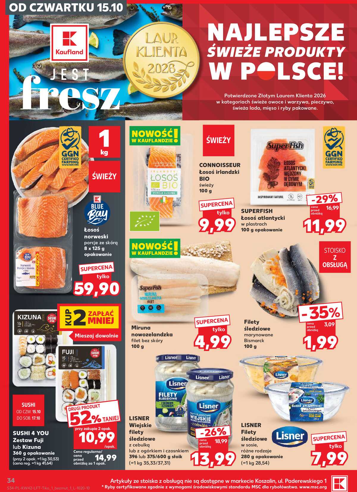 Leták Kaufland Polsko 15.10.-21.10.2026 - Týdenní zpravodaj strana 34
