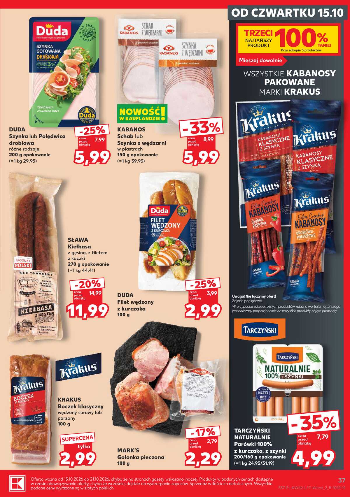 Leták Kaufland Polsko 15.10.-21.10.2026 - Týdenní zpravodaj strana 37