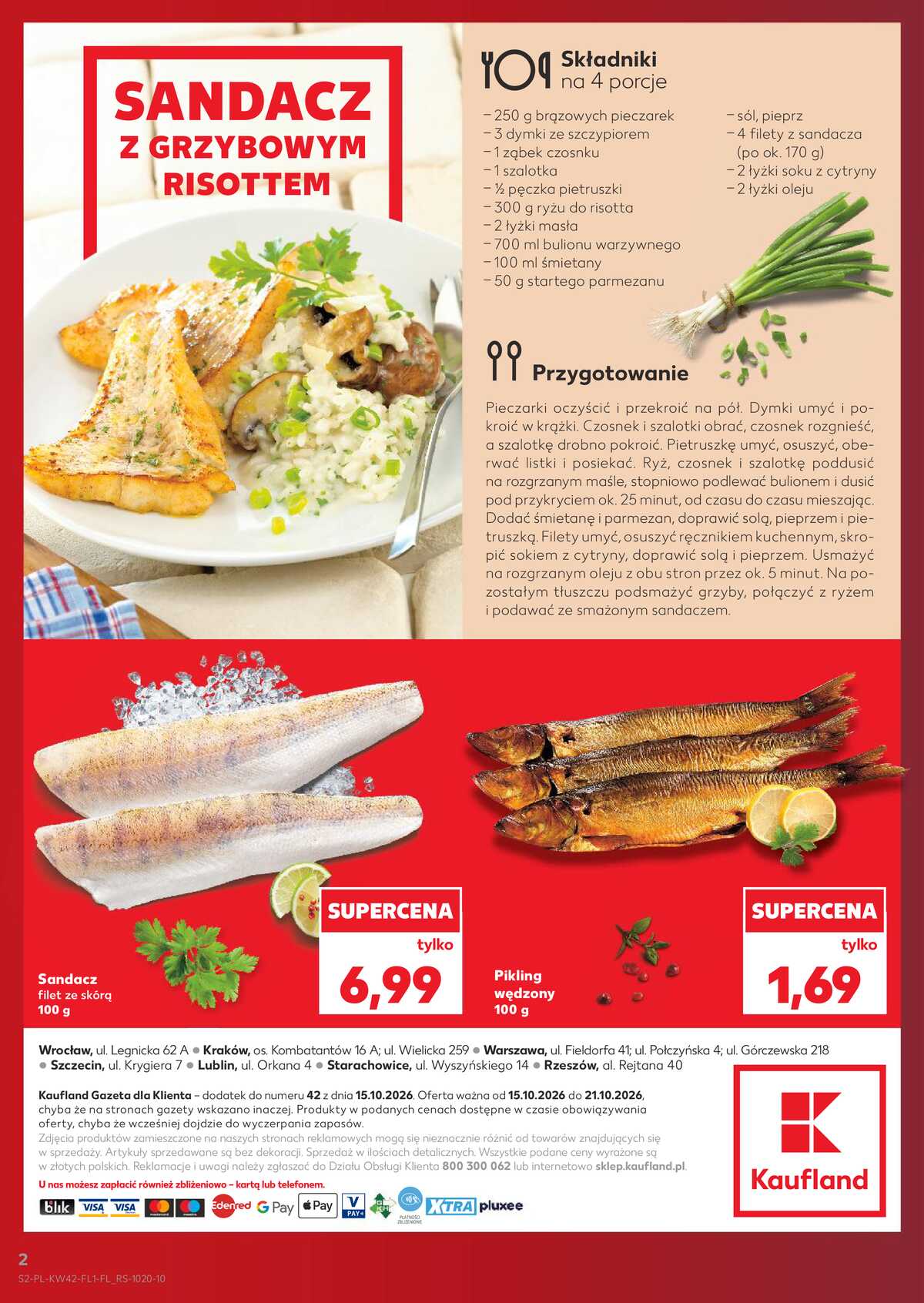 Leták Kaufland Polsko 15.10.-21.10.2026 - Ryby z našeho pultu strana 2