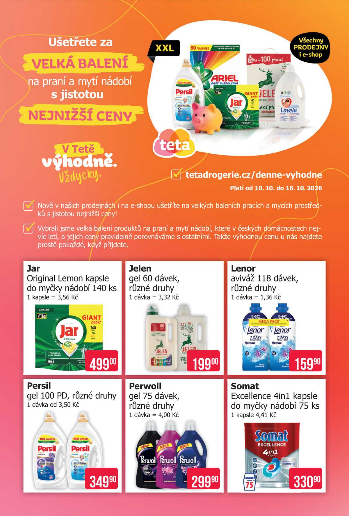 Teta drogerie Vždy výhodně  od 10.10. do 16.10.2026 strana 1