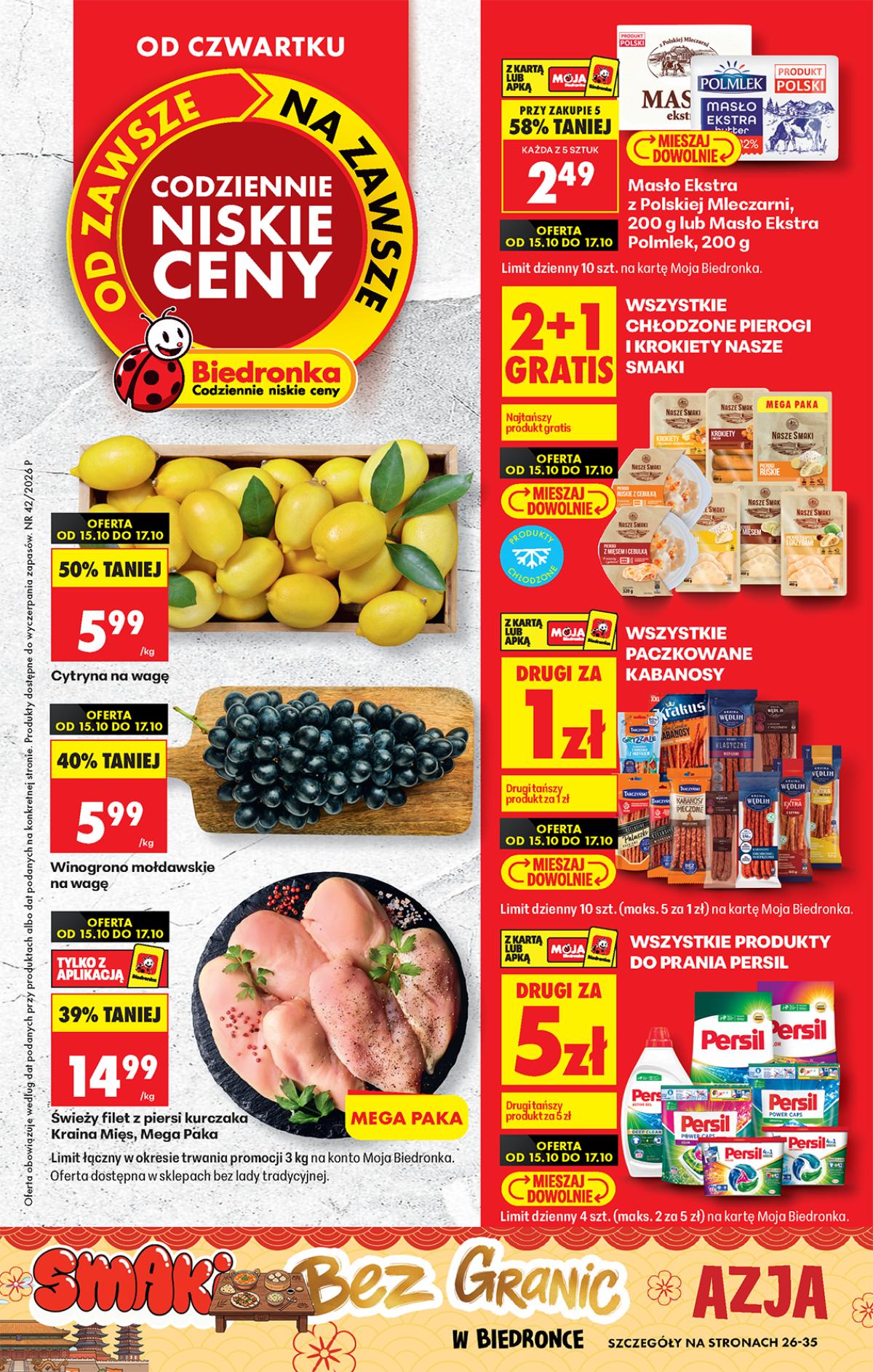 Leták Biedronka Polsko 15.10.-21.10.2026 strana 1