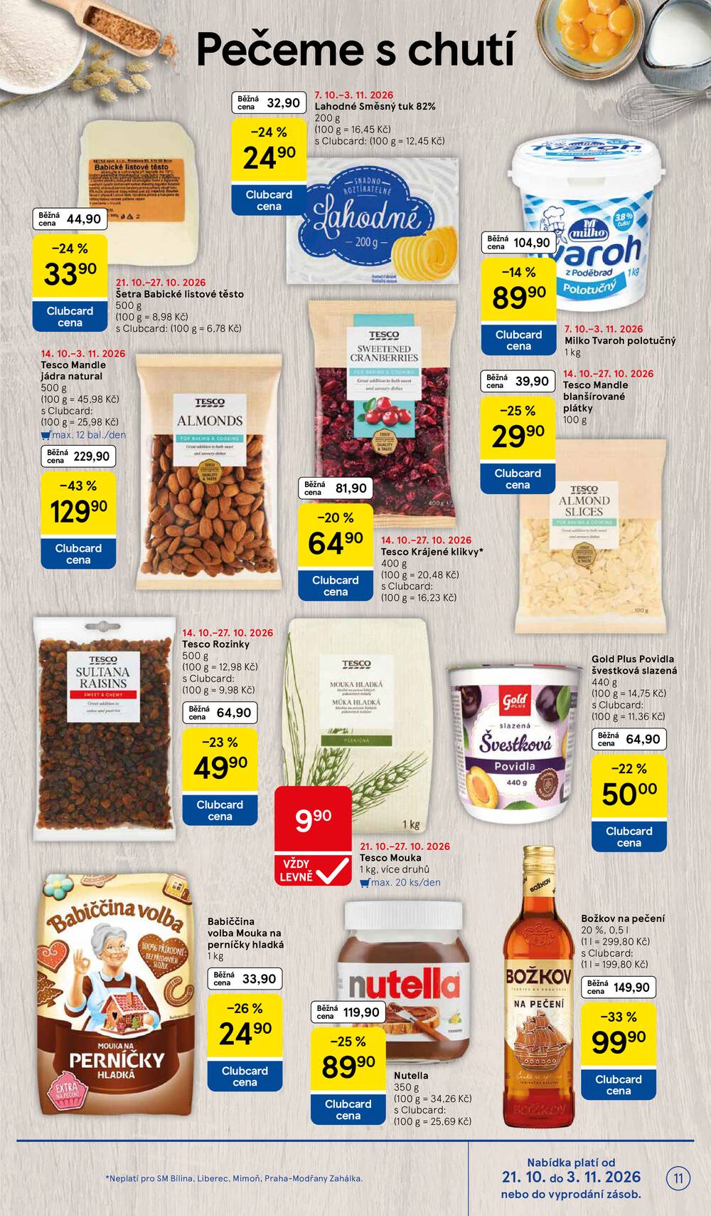 Tesco supermarkety od 21.10. do 27.10.2026