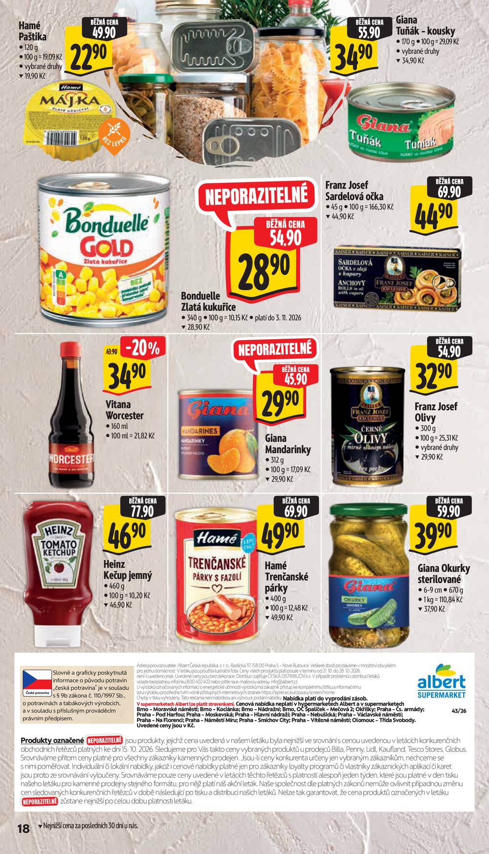 Albert Supermarket Jihomoravský od 21.10. do 27.10.2026