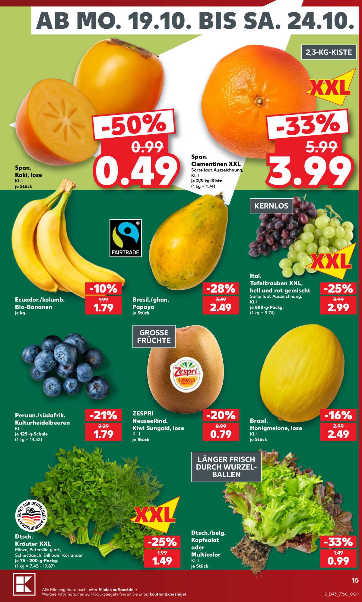 Leták Kaufland Německo 18.10.-24.10.2026 strana 15
