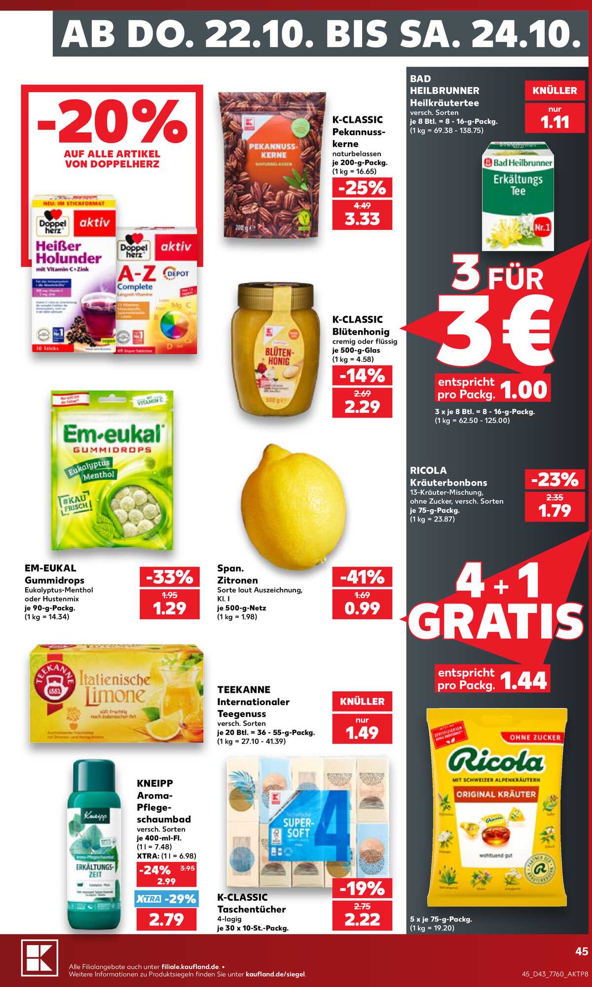 Leták Kaufland Německo 18.10.-24.10.2026 strana 45
