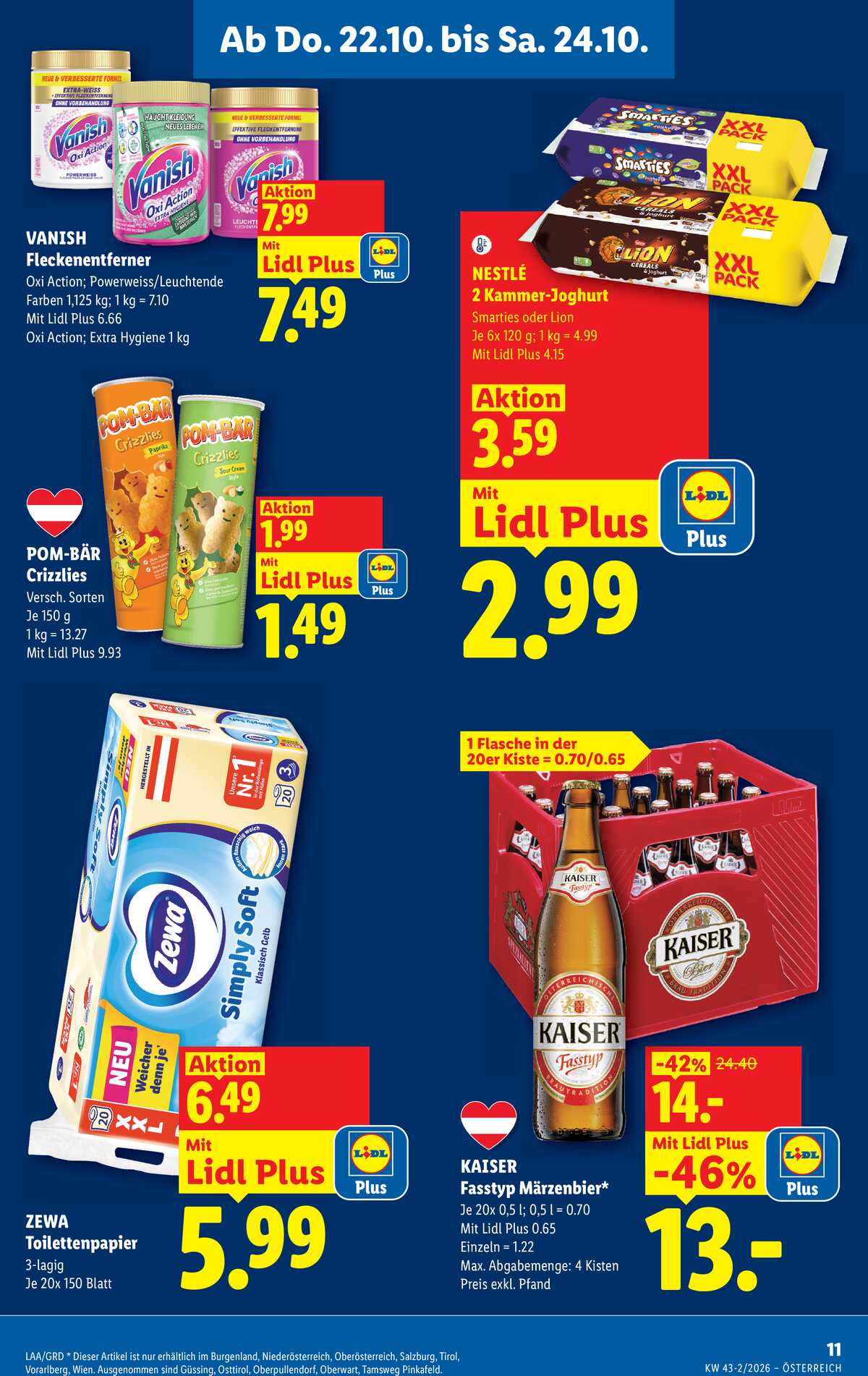 Leták Lidl Rakousko 22.10.-28.10.2026 strana 13