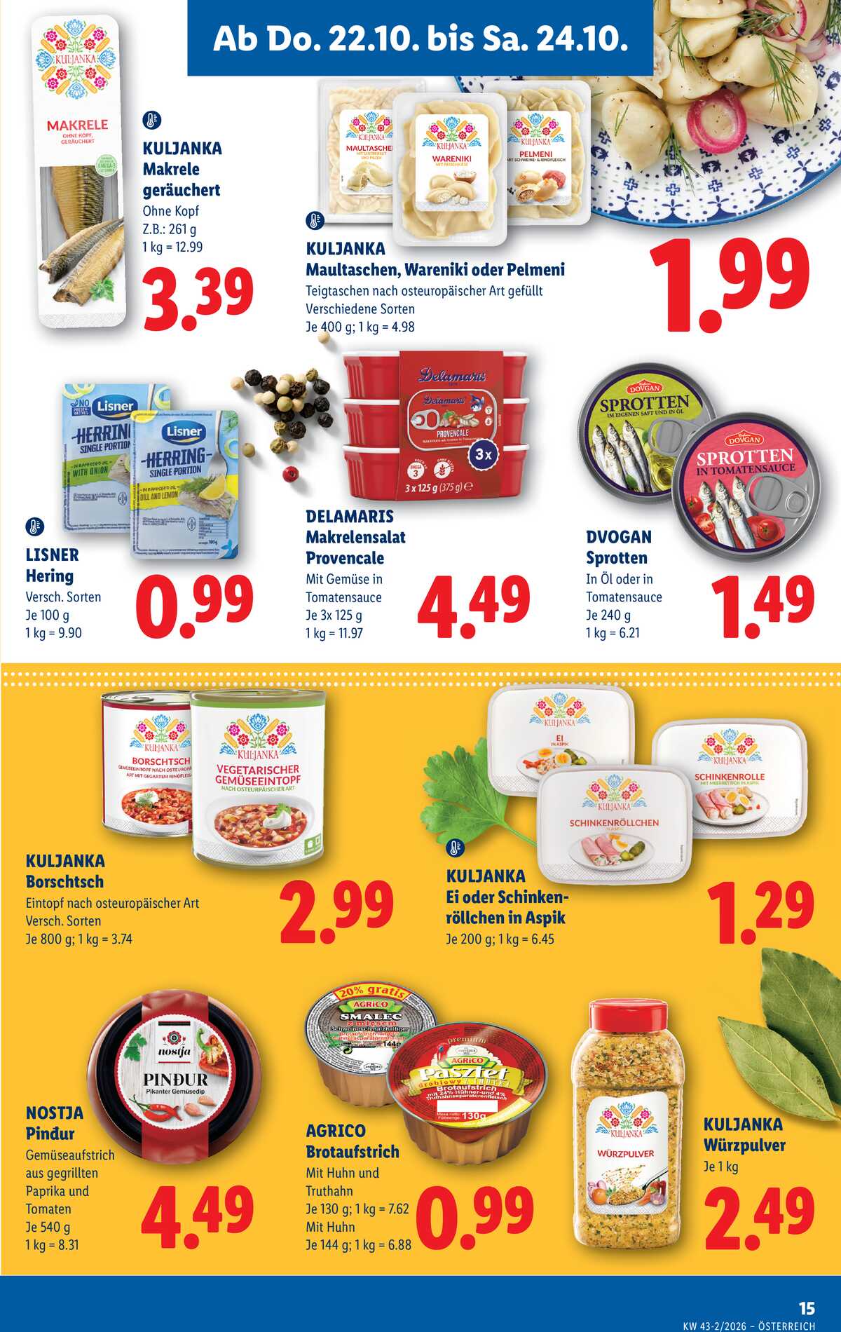 Leták Lidl Rakousko 22.10.-28.10.2026 strana 17