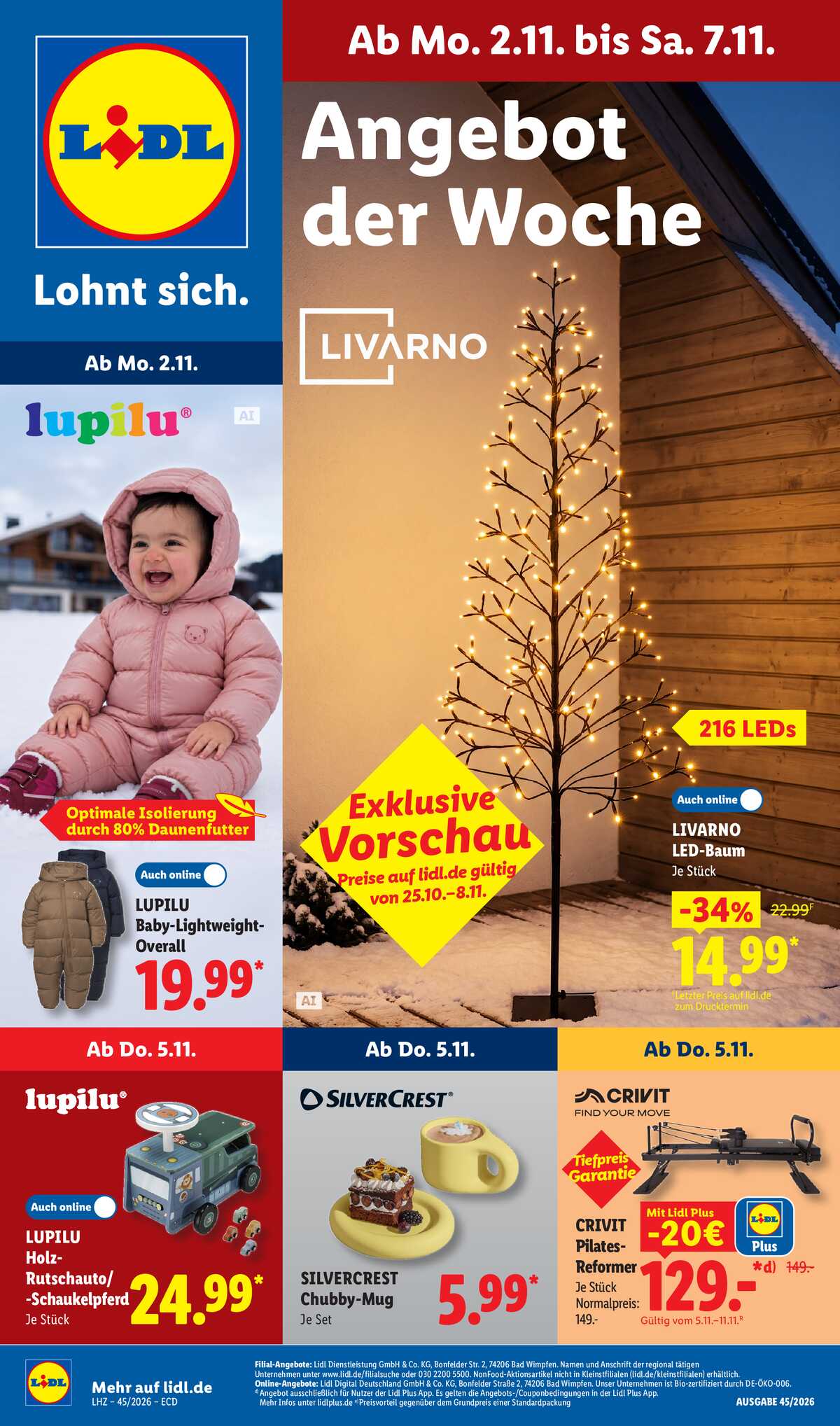 Leták Lidl Německo 2.11.-8.11.2026 strana 1