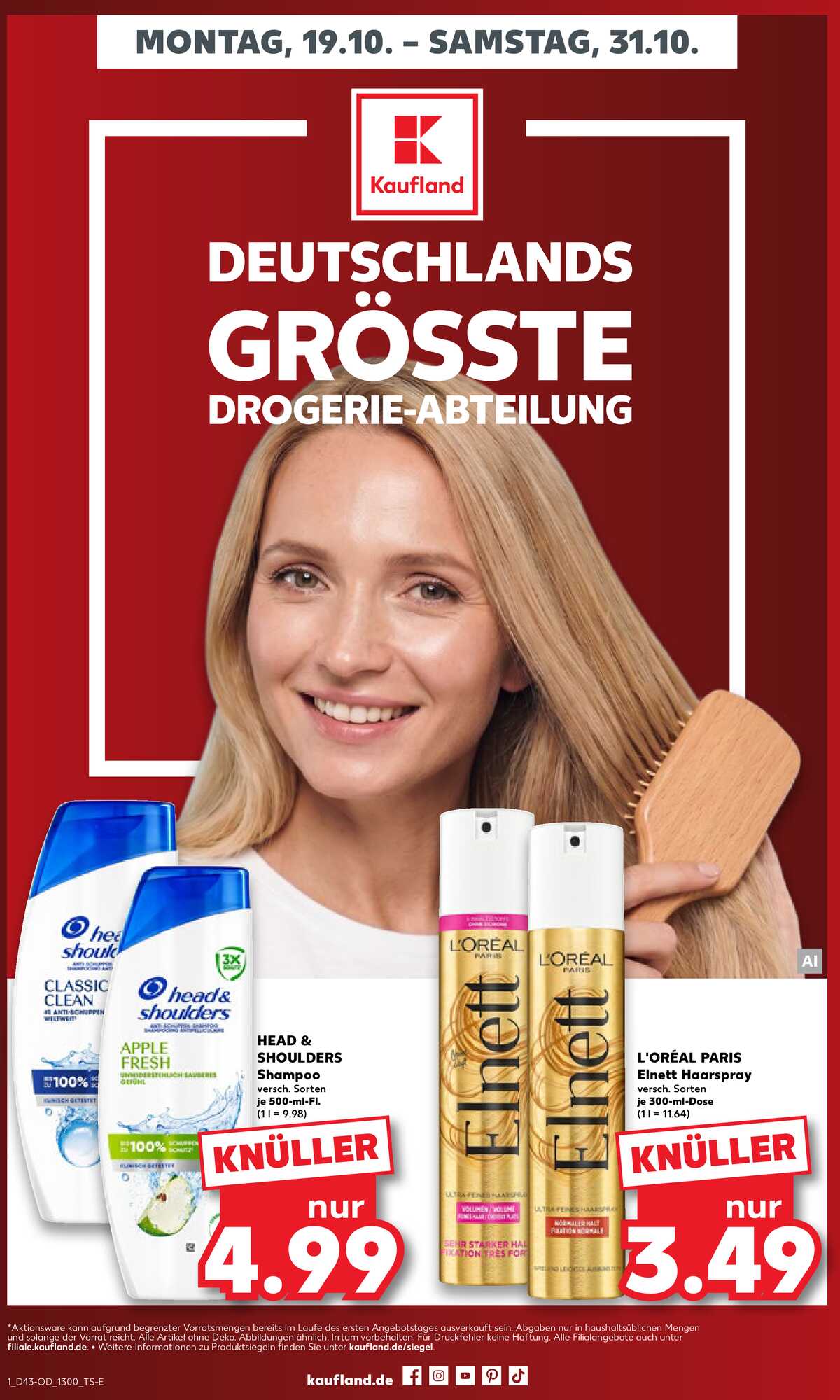 Leták Kaufland Německo 19.10.-31.10.2026 strana 1